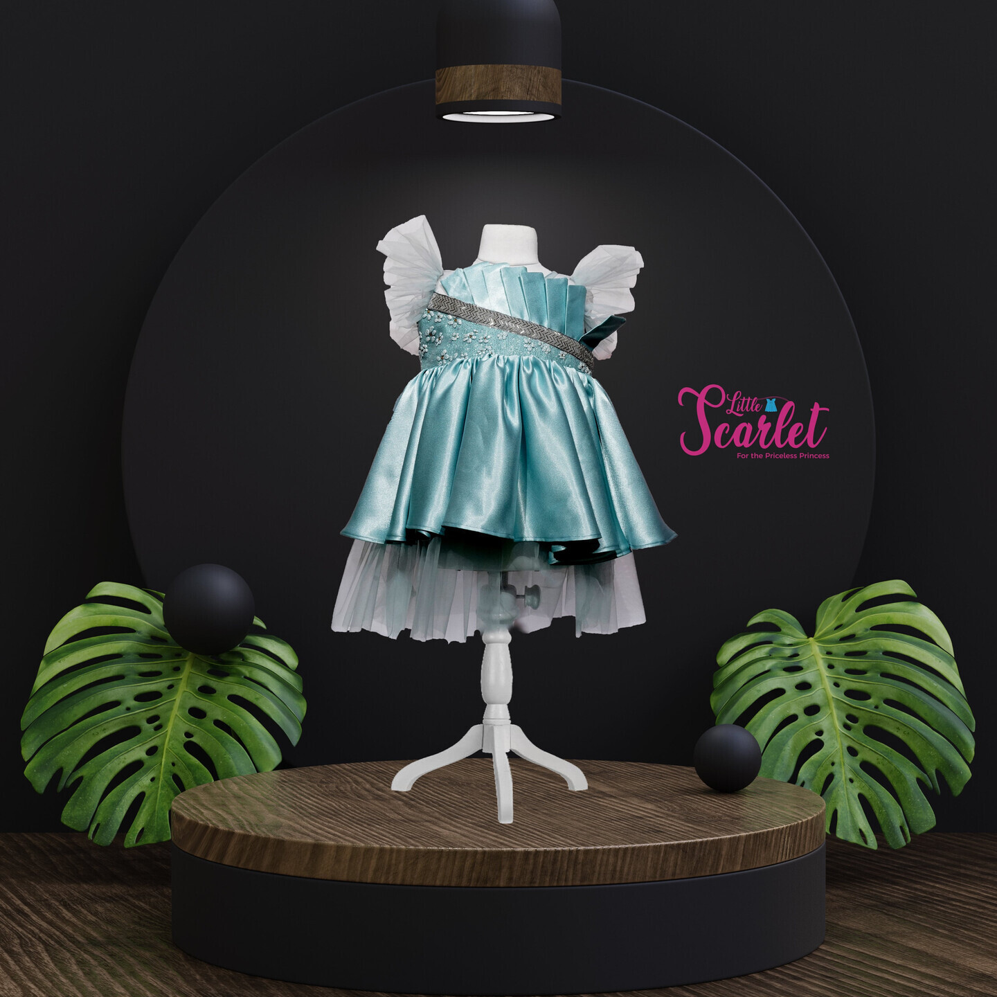 LS-0050 - Fit And Flare Satin Frock