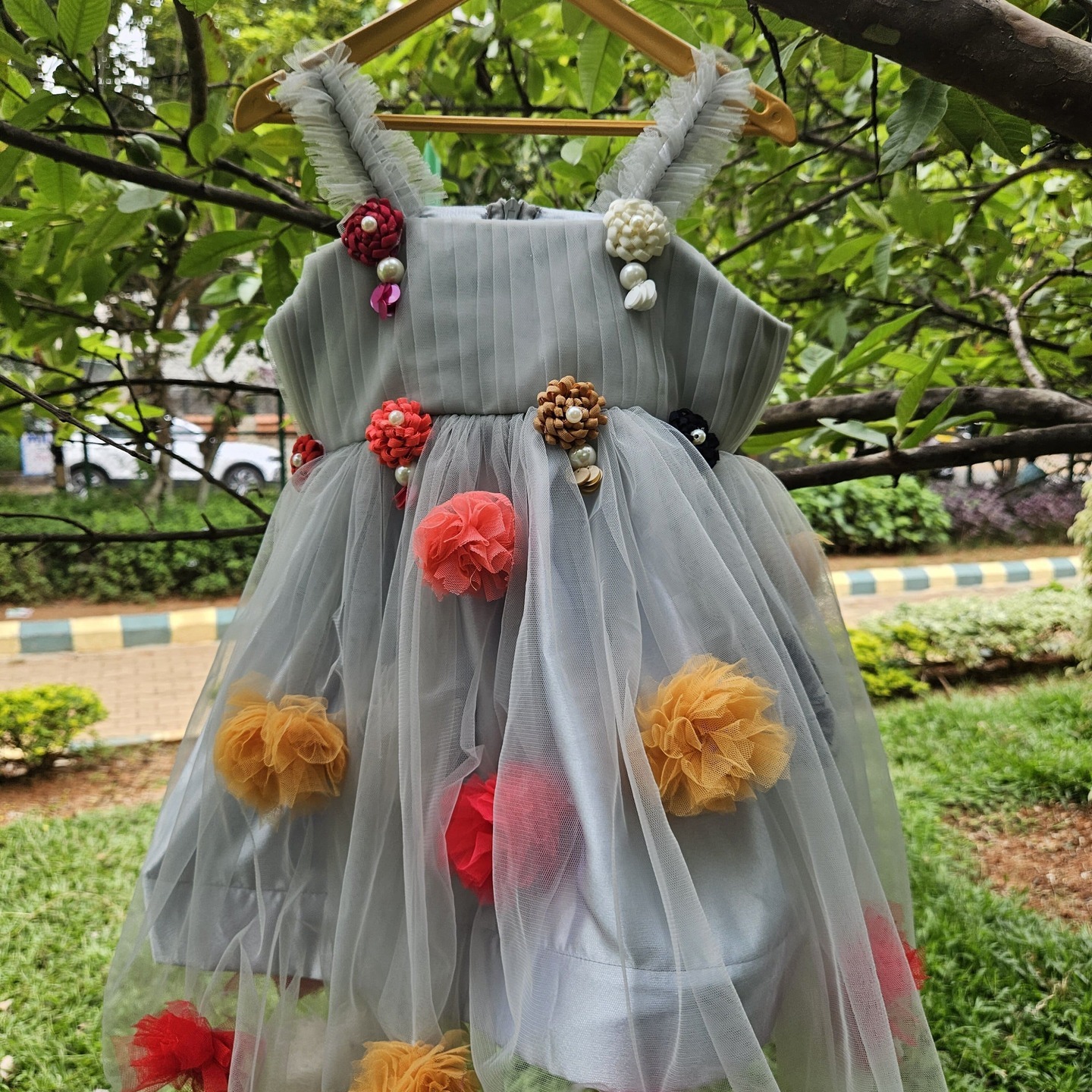 LS-0116 - Multi Colour Flower Frock