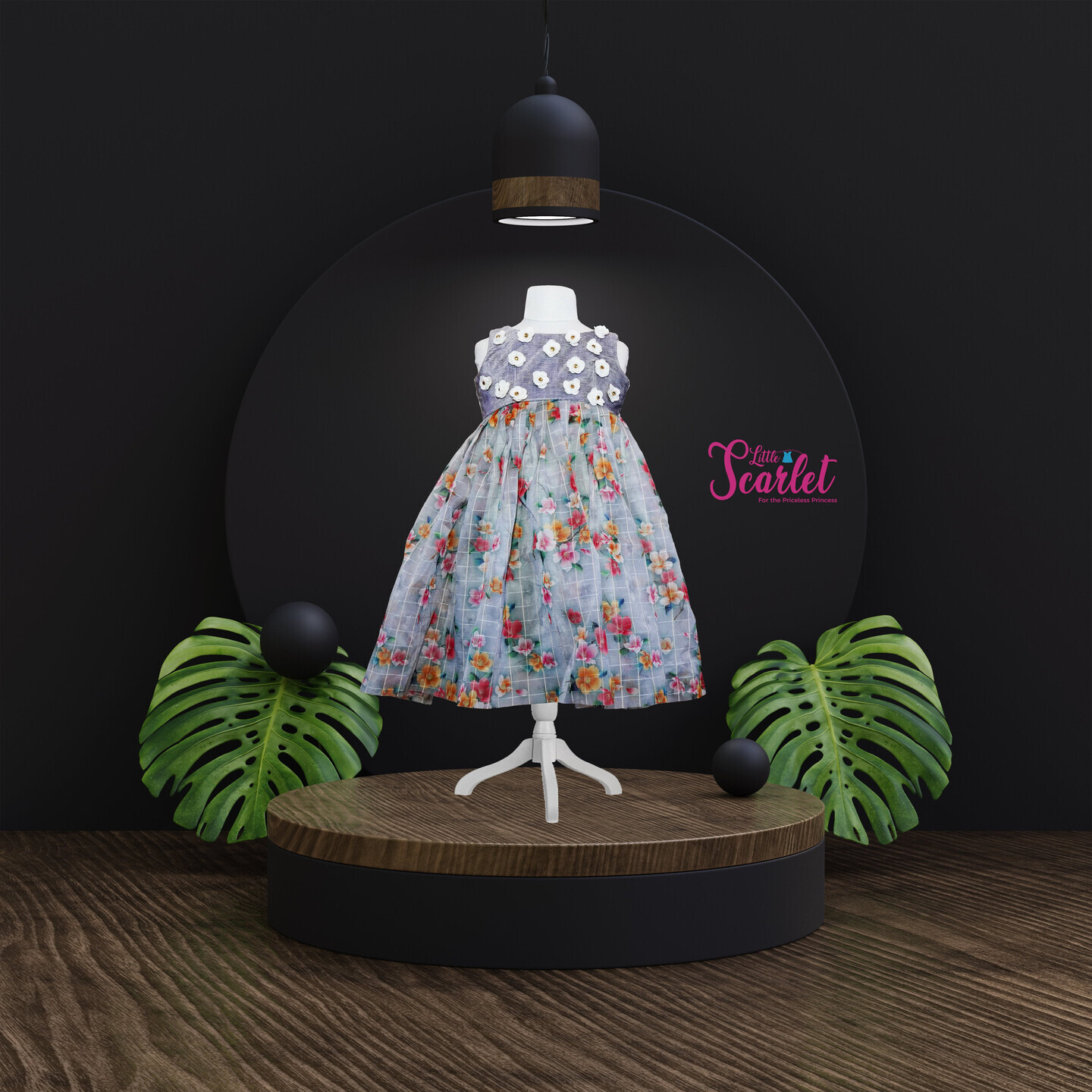 LS-0018 - Floral Organza Gown
