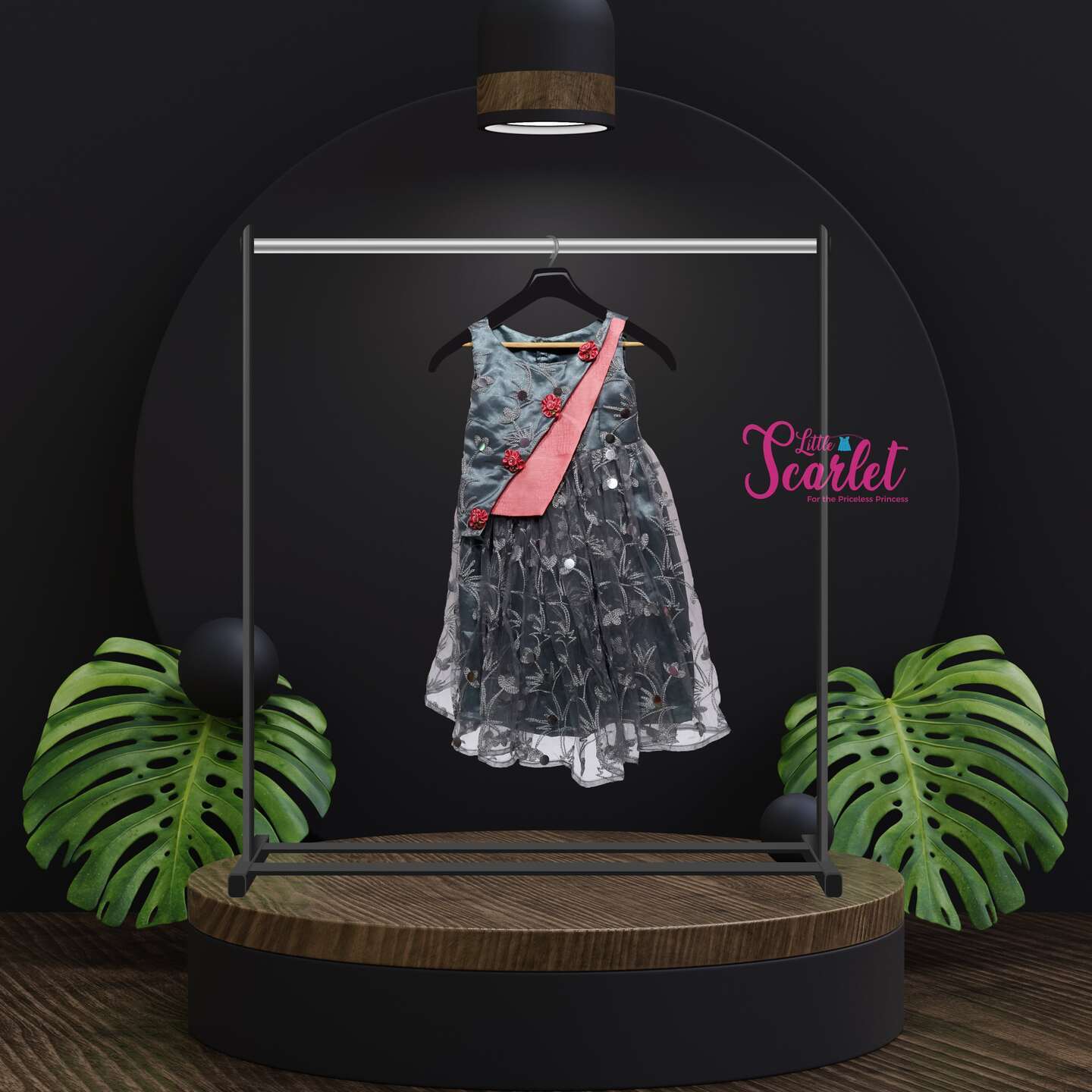 LS-0093 - Grey Sleeveless Frock