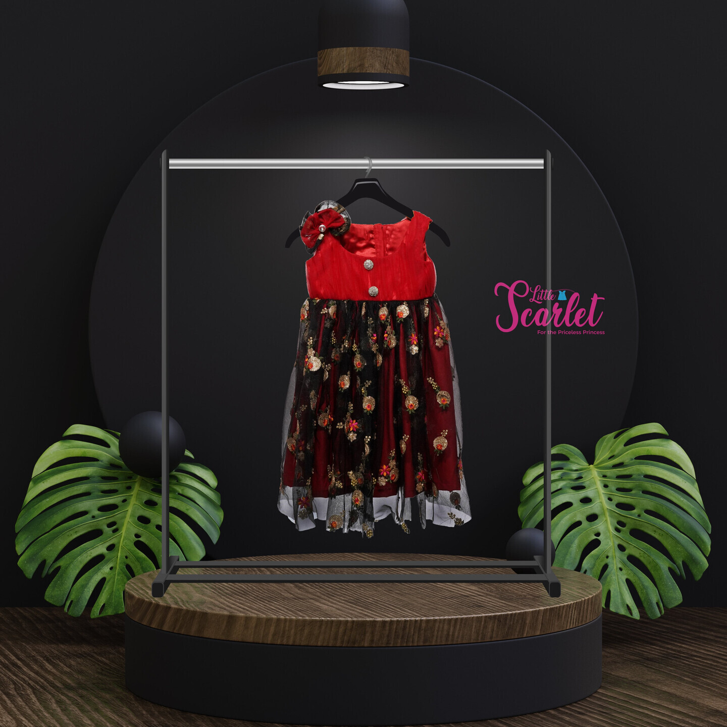 LS-0059 - Red And Black Frock