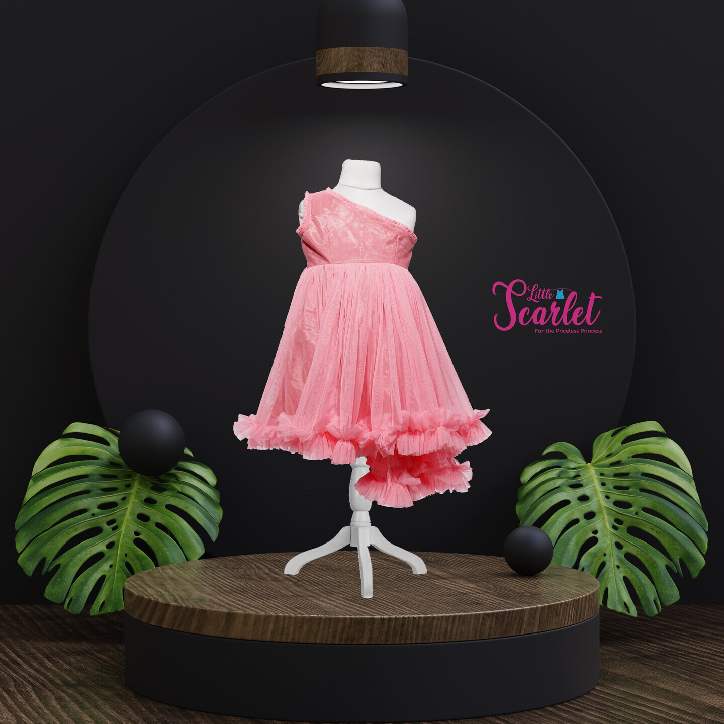 LS-0052 - One Shoulder Tulle Dress