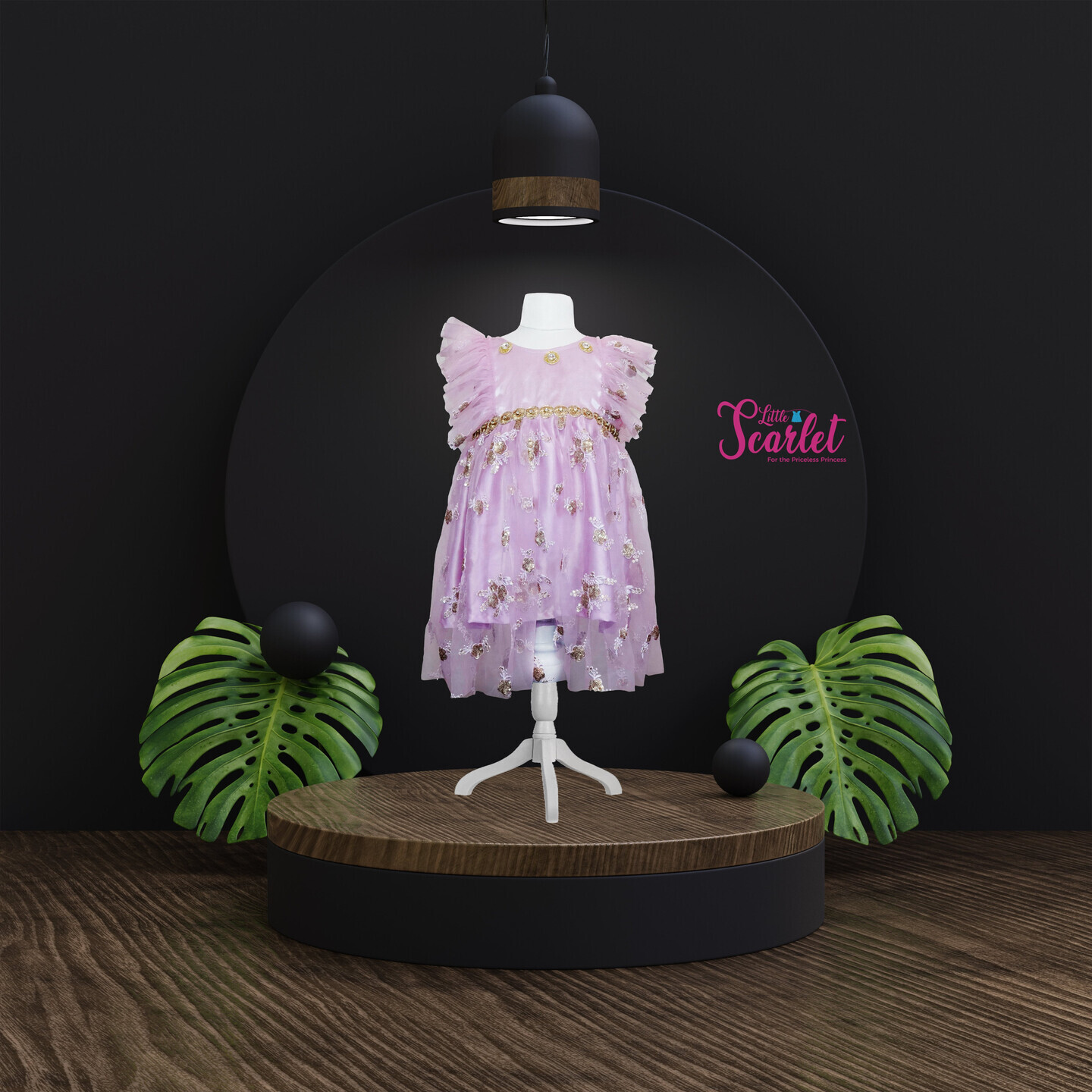 LS-0015 - Netted Lavender Frock
