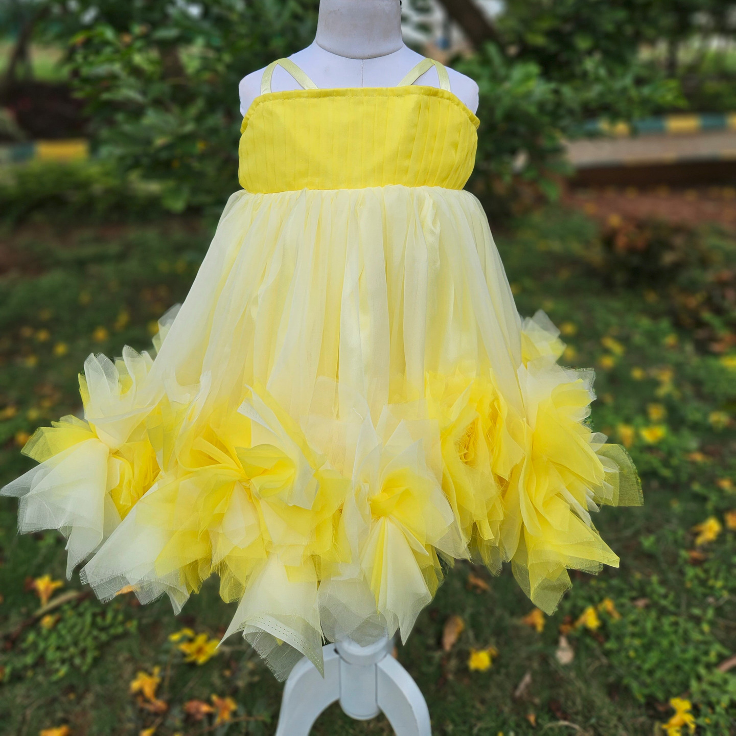 LS-0163 - Yellow Ombre Shade Frock