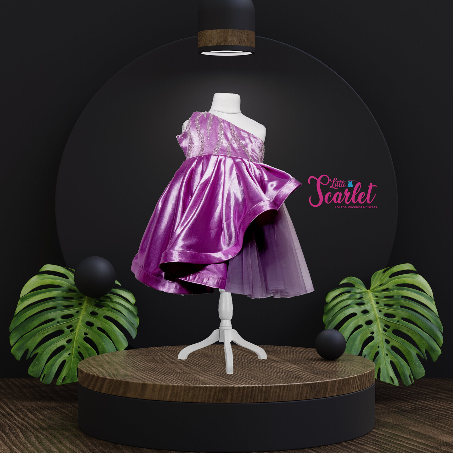 LS-0044 - High Low Satin Frock