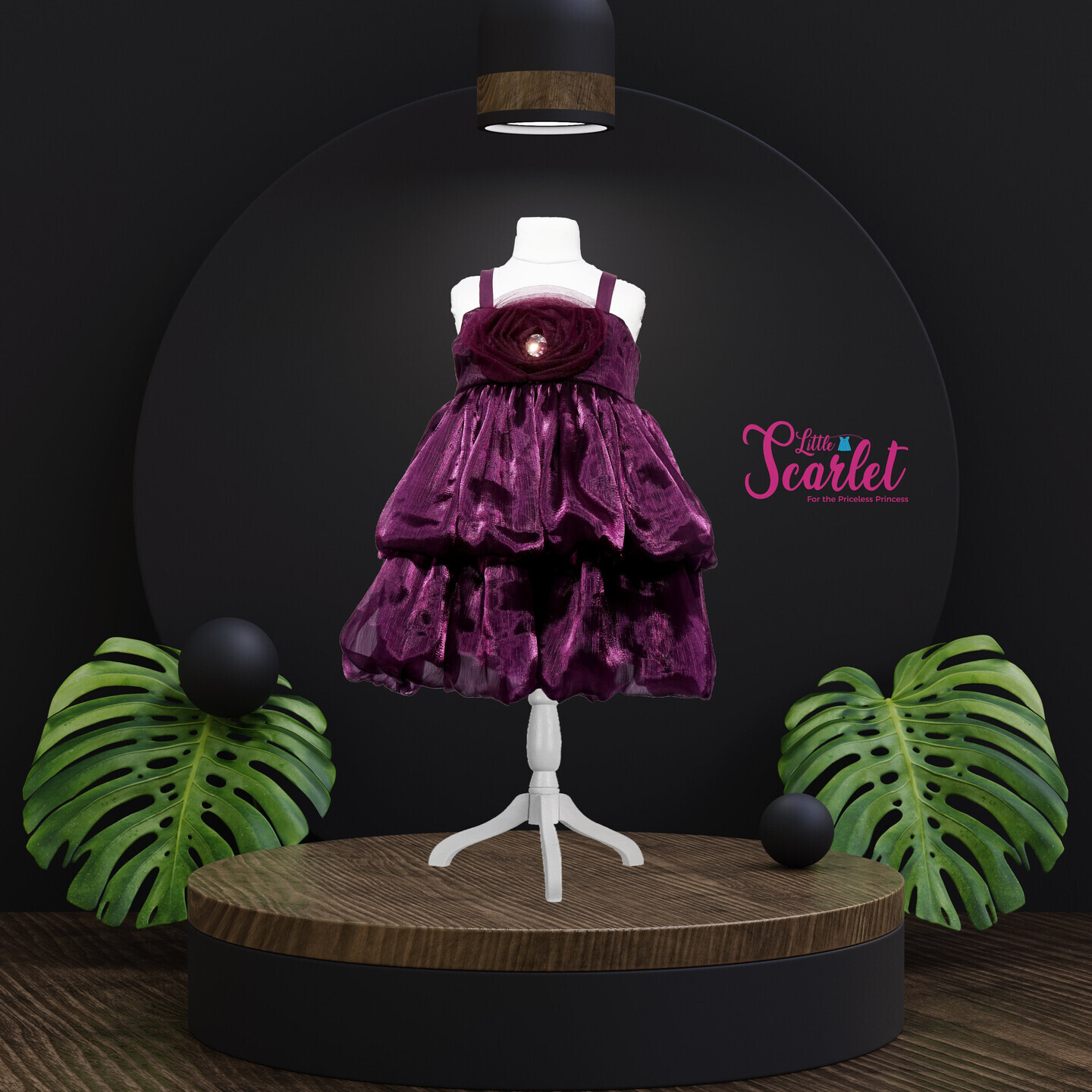 LS-0047 - Satin Organza Frock