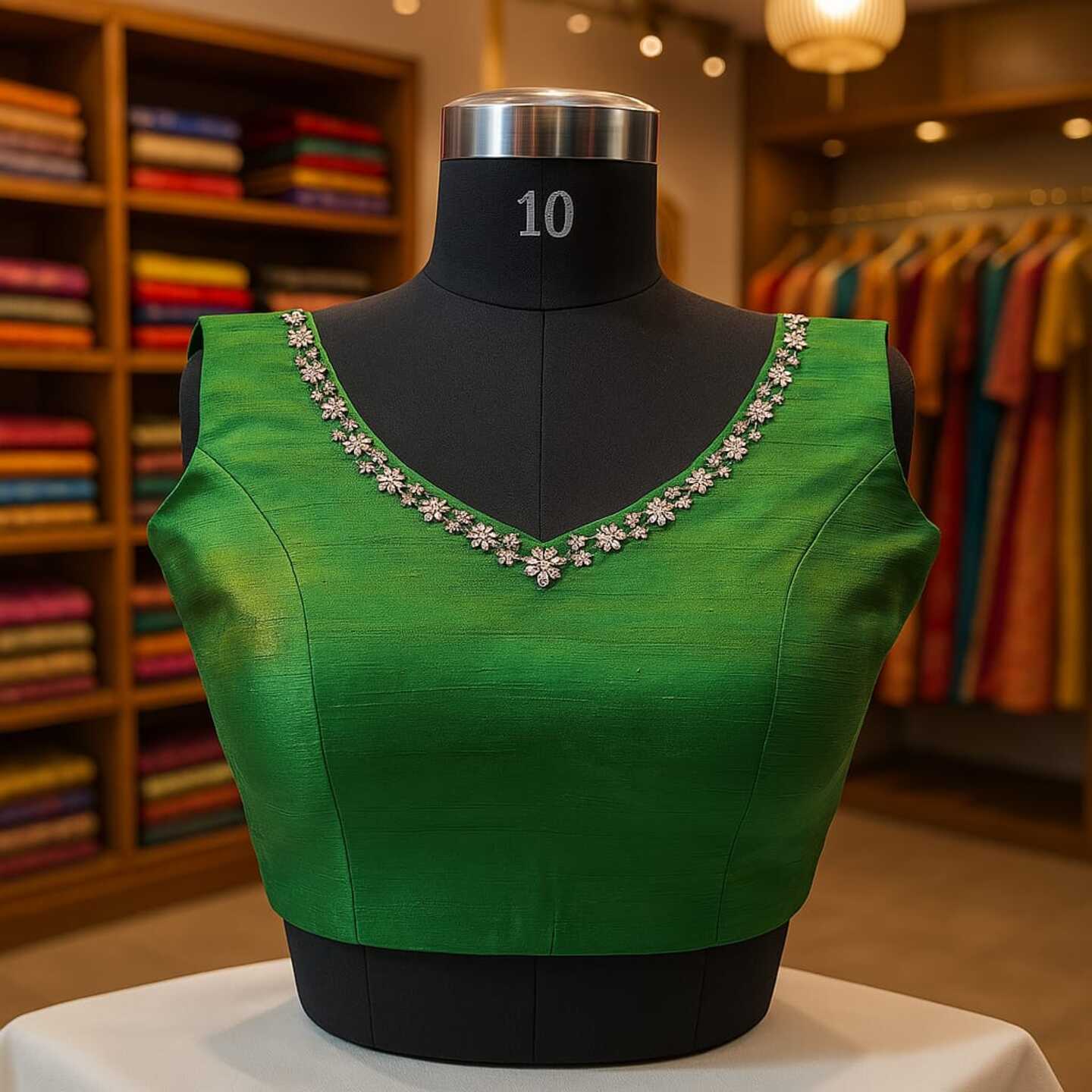 Silk Hand Embroidery Blouse  