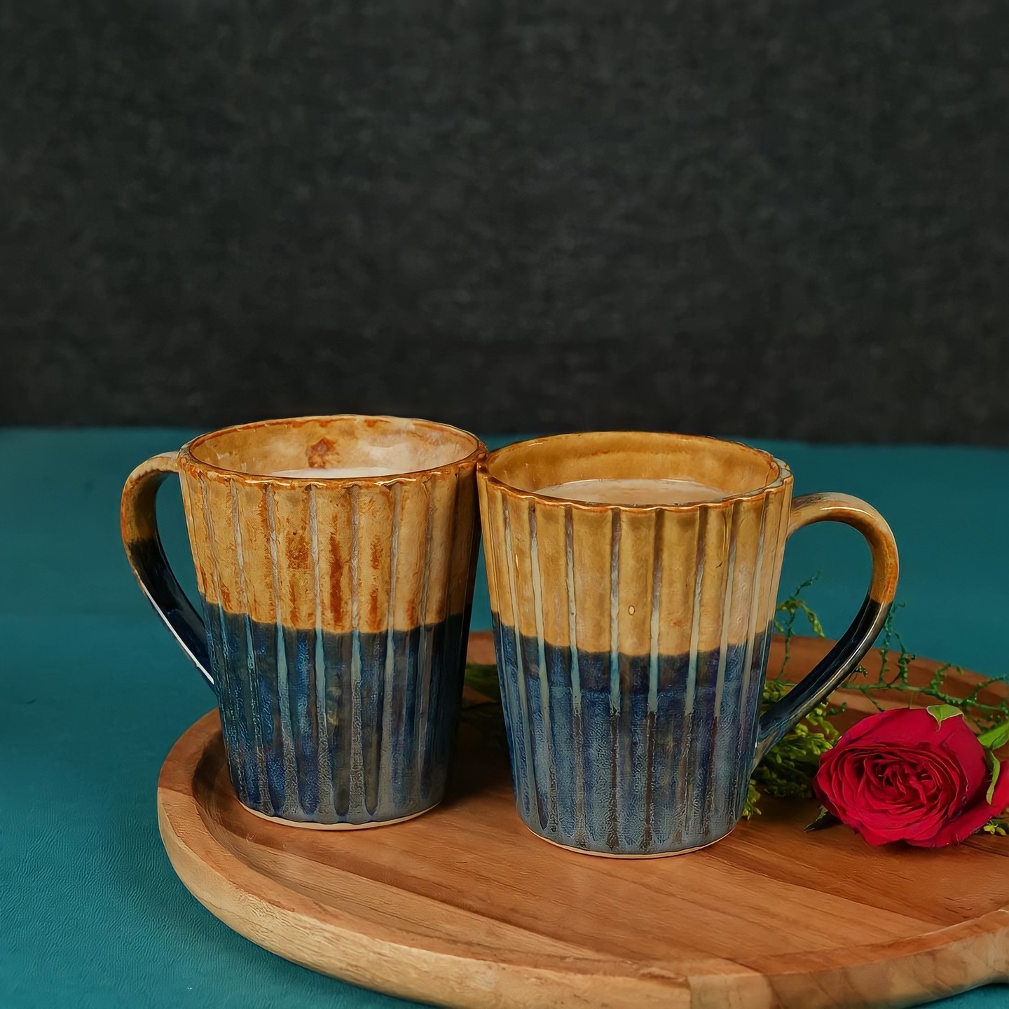 Prettify!™ Classy Dual Shade Tea/Coffee Mugs (Set of 2)
