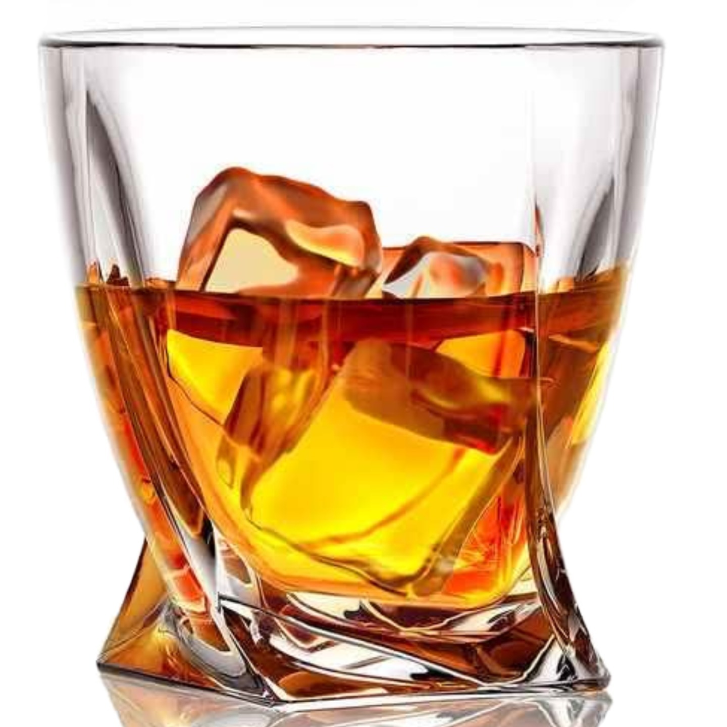 Prettify Twisted Crystal Whiskey Glasses Set of 6