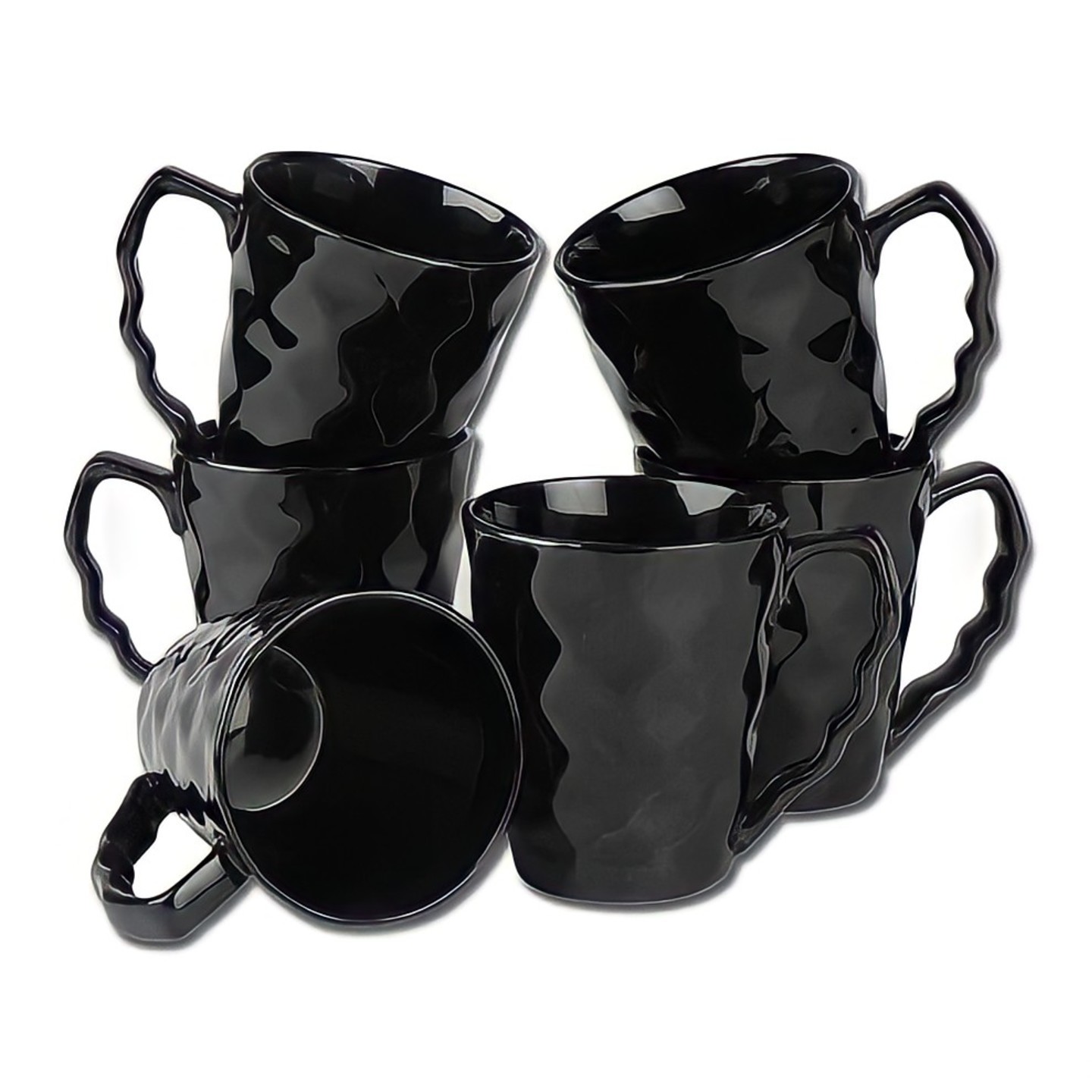 Prettify!™ Diamond Black Tea Cups (Set of 6) 