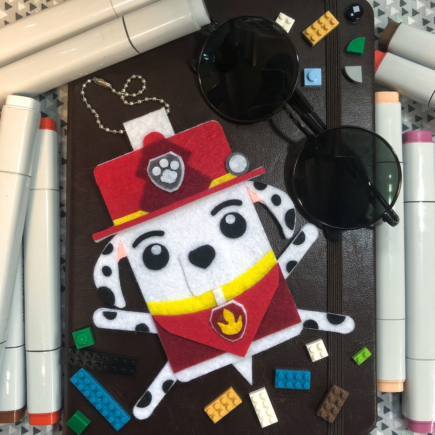 Felt Bag Tag (Flattie) - Paw Patrol Marshall