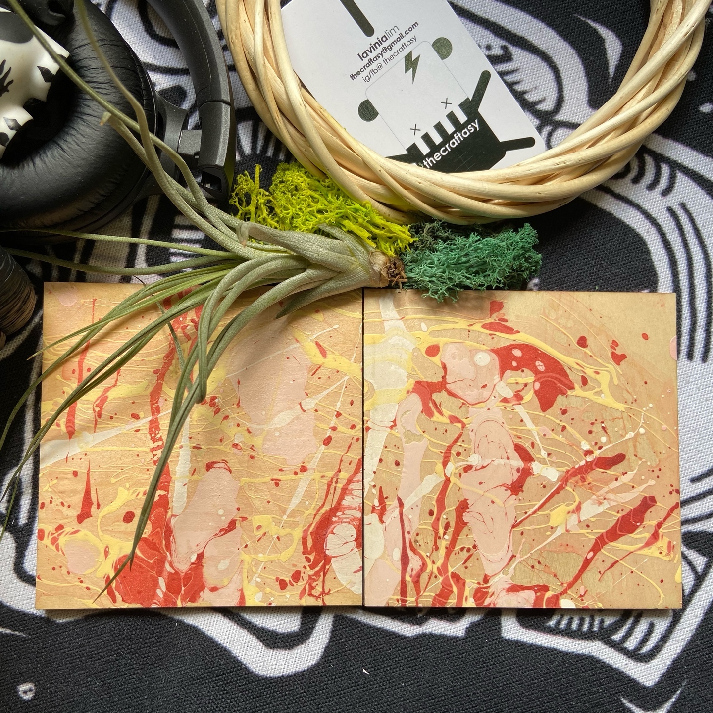 Wooden Coasters - Drips