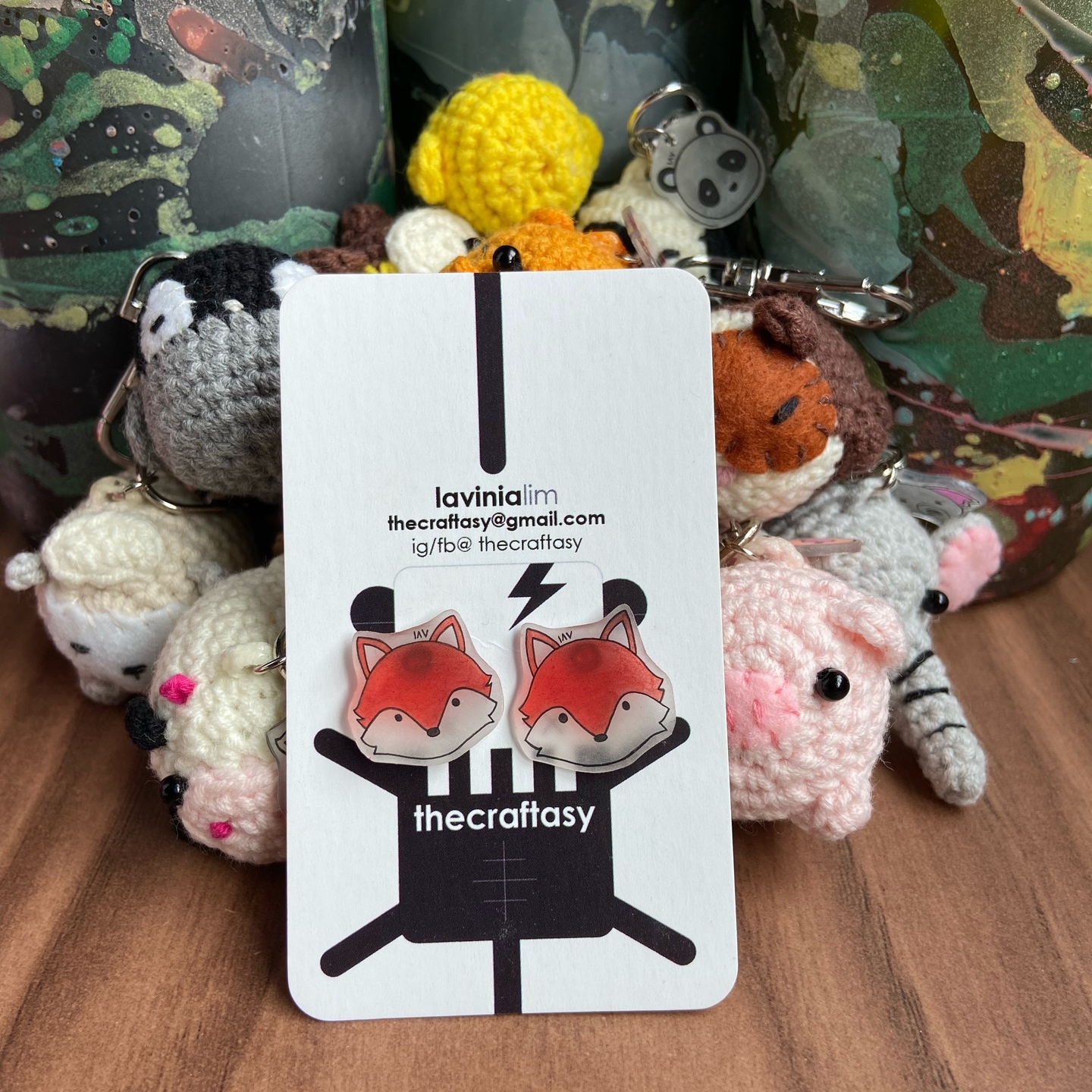 Animal Earrings - Red Fox