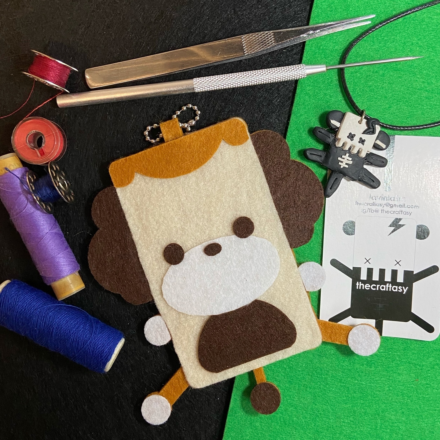 Felt Bag Tag Flattie - Boo