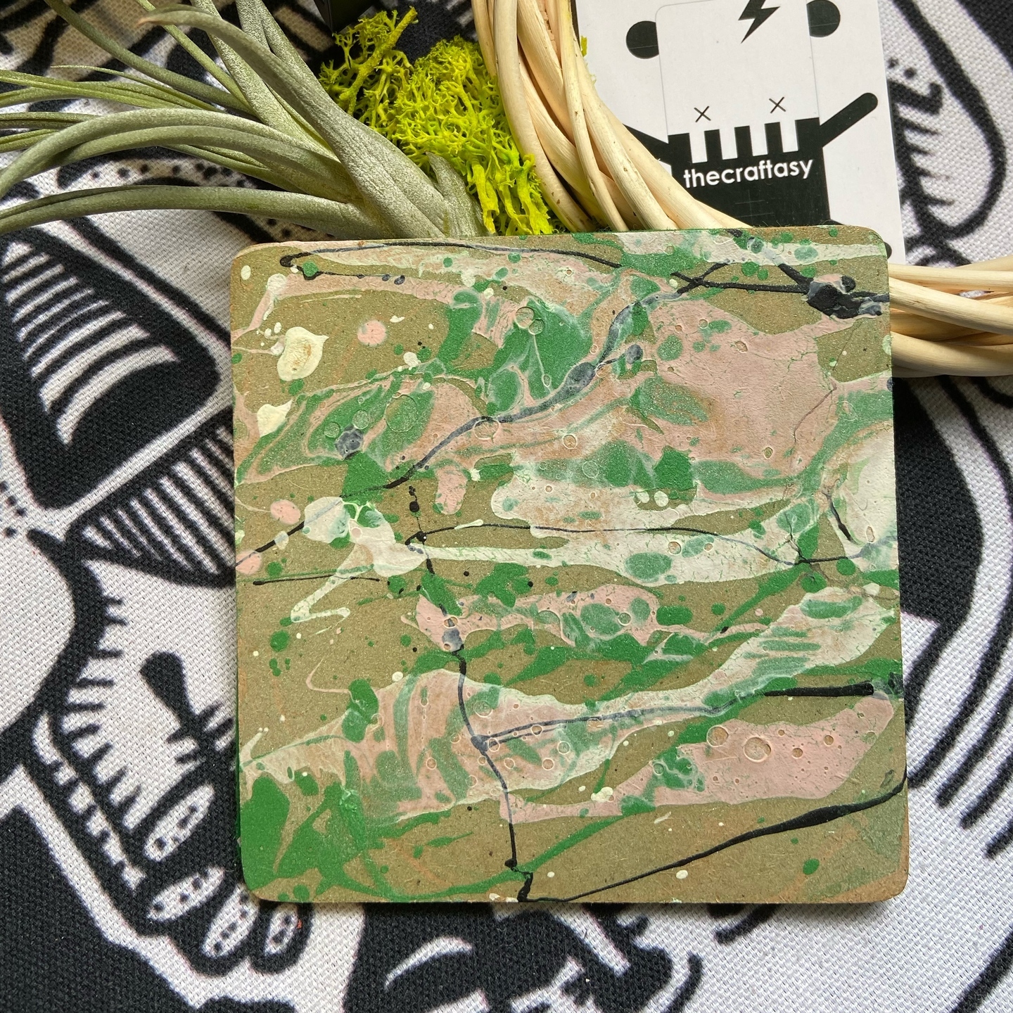 Kraft paper Coaster - Algae infusion 01