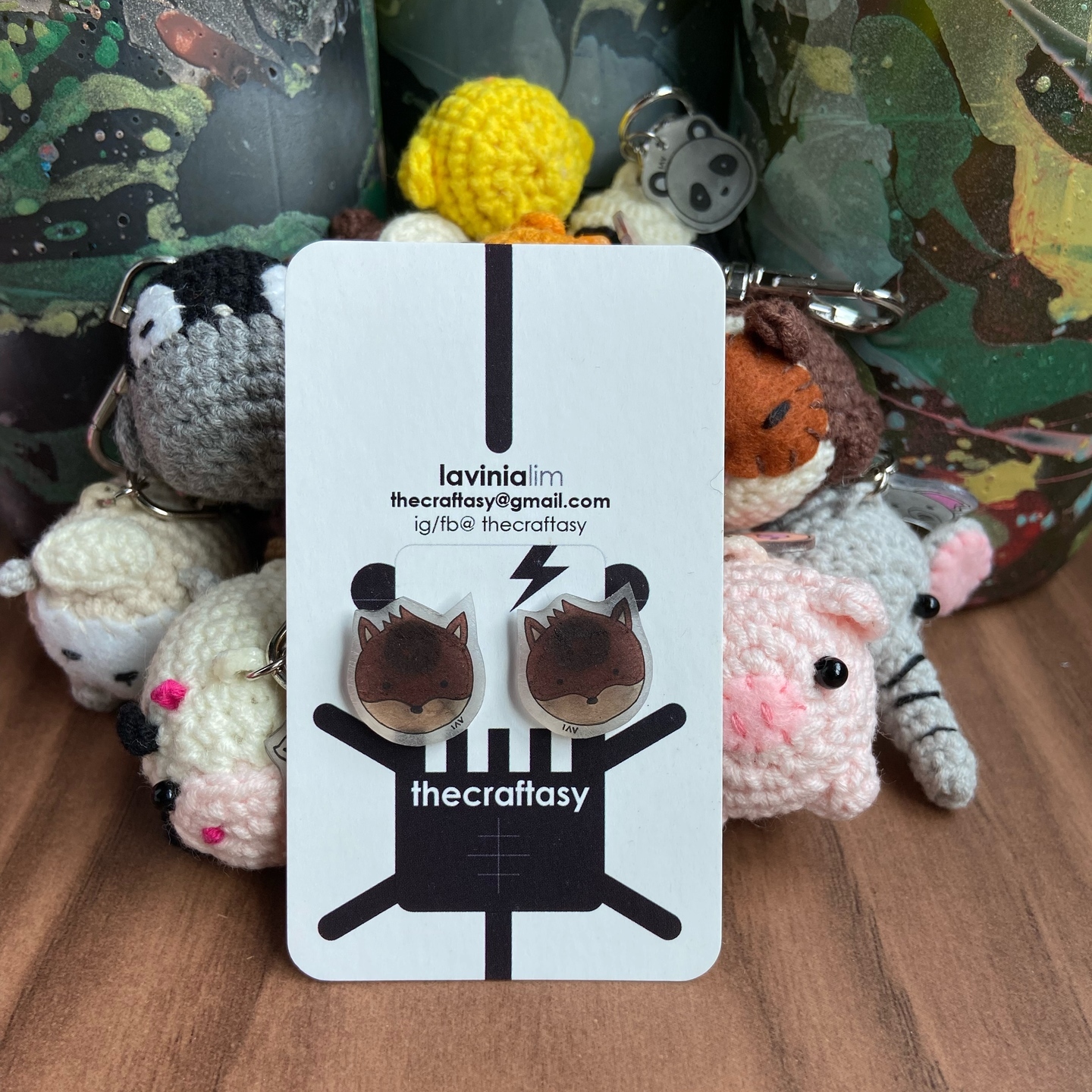 Animal Earrings - Beaver