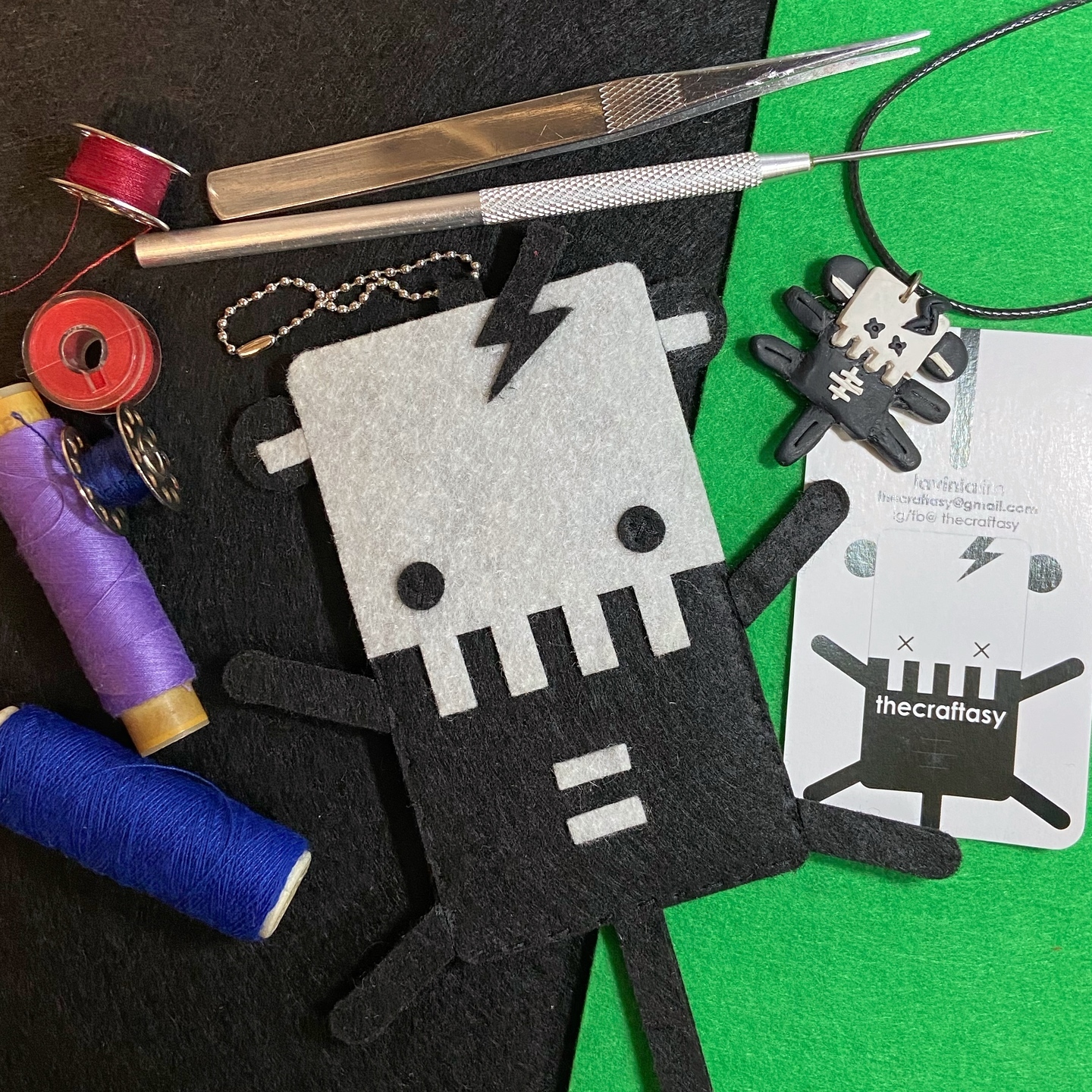 Felt Bag Tag Flattie - Ghast