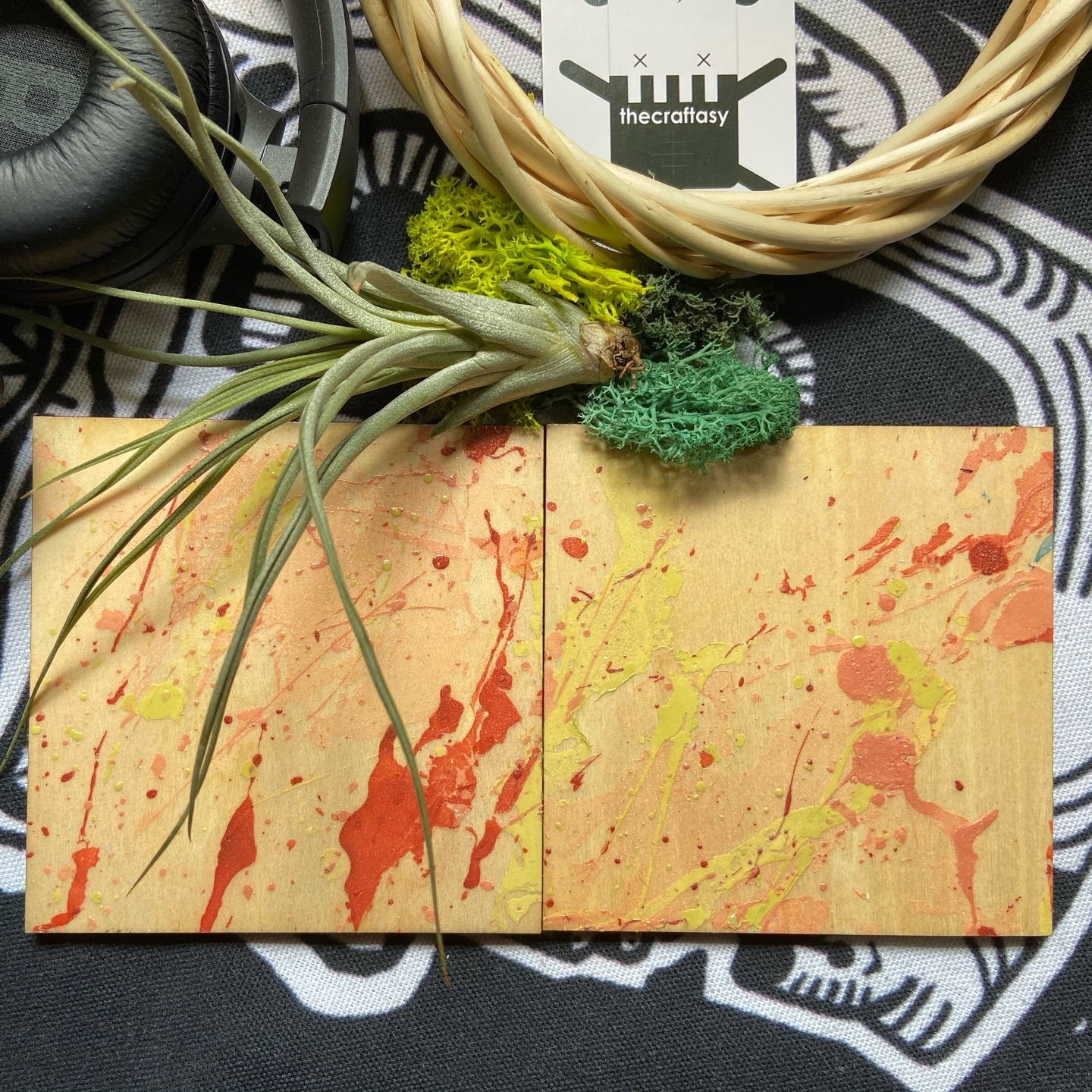 Wooden Coasters - Splatter