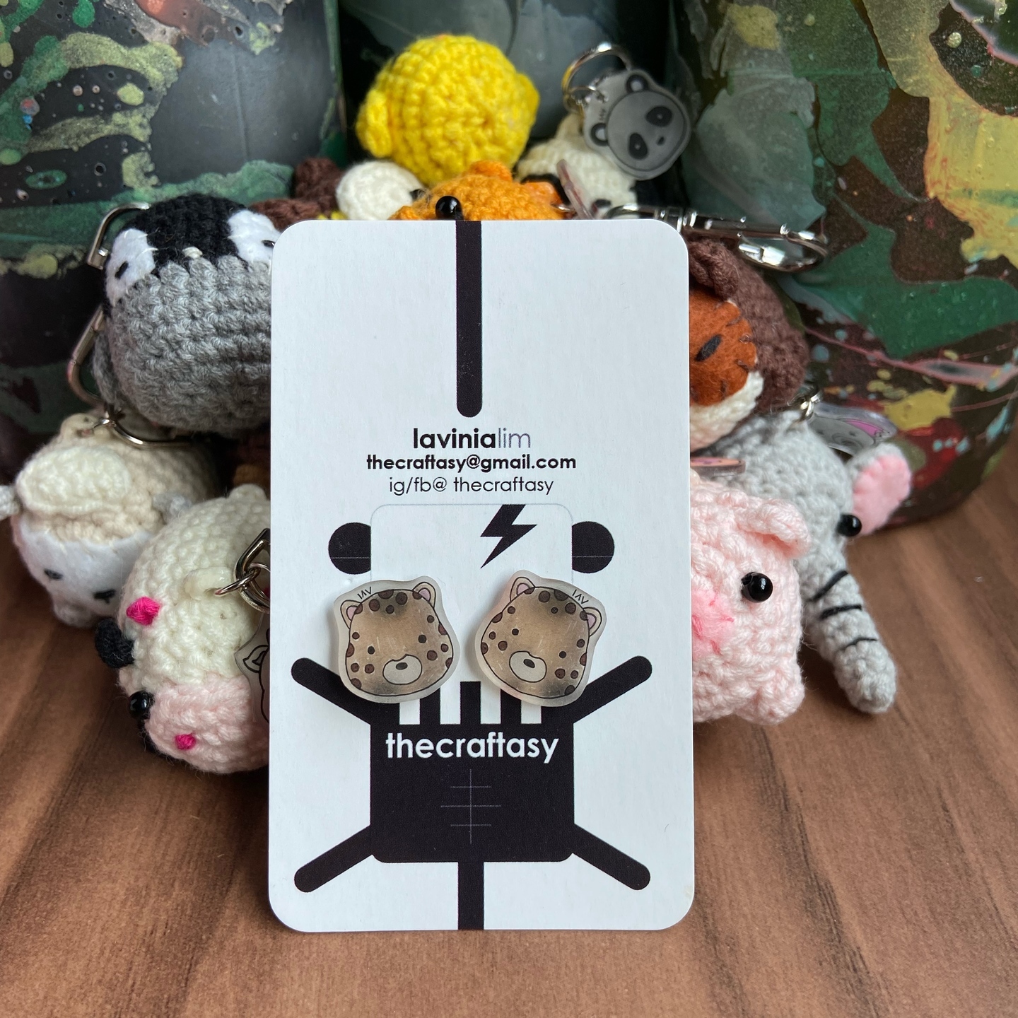 Animal Earrings - Leopard