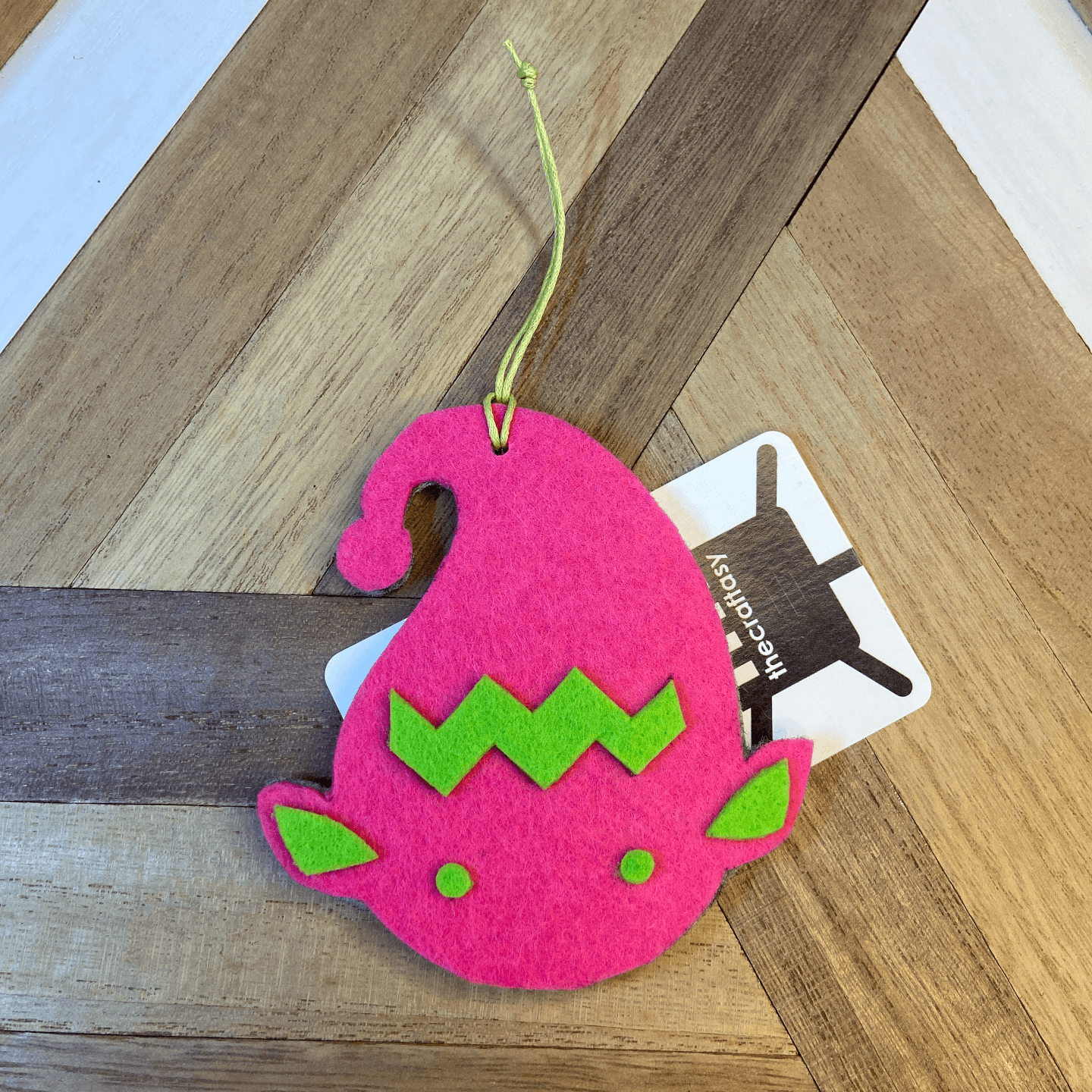 Christmas Ornaments Felt - Elf Pink, Green