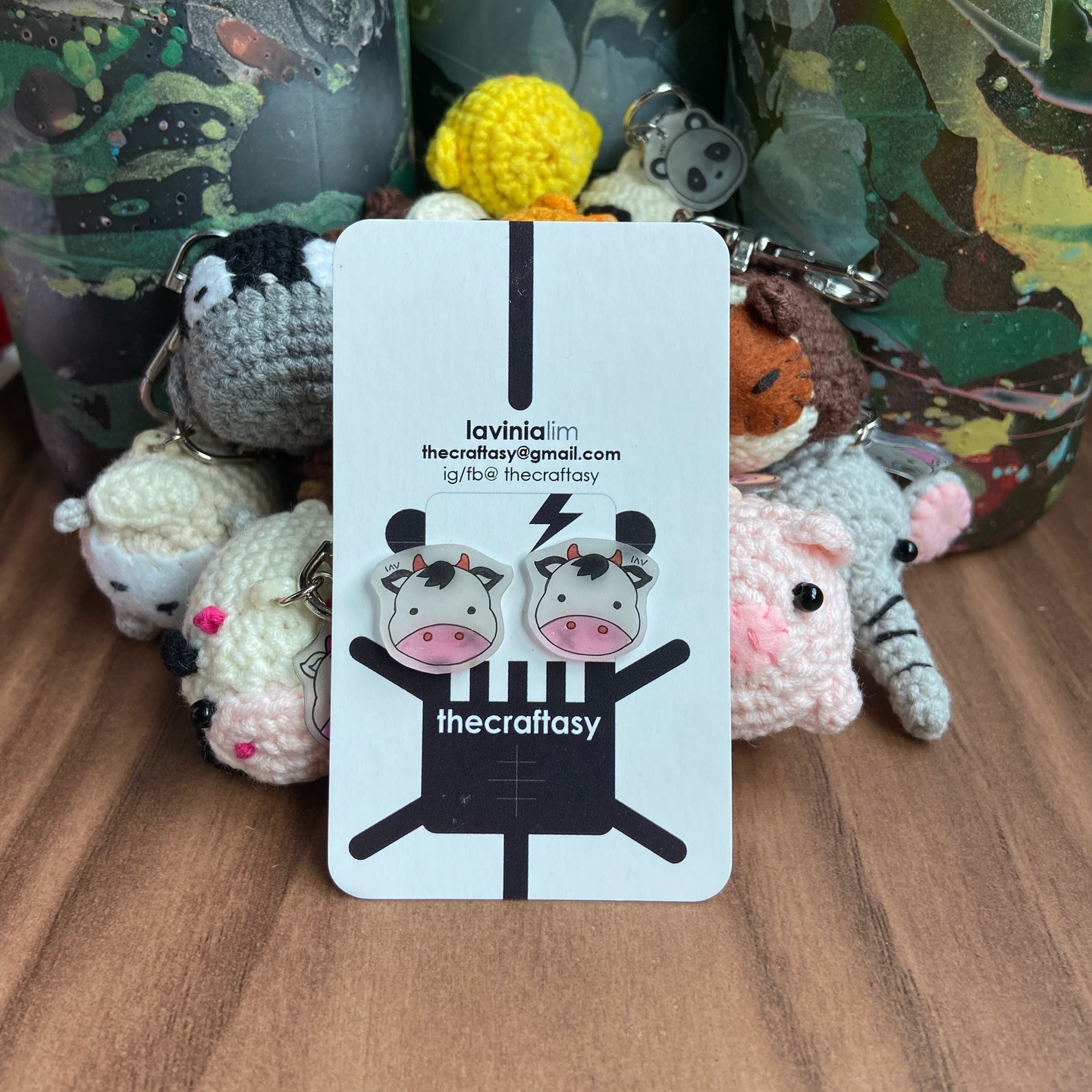 Animal Earrings - Cow