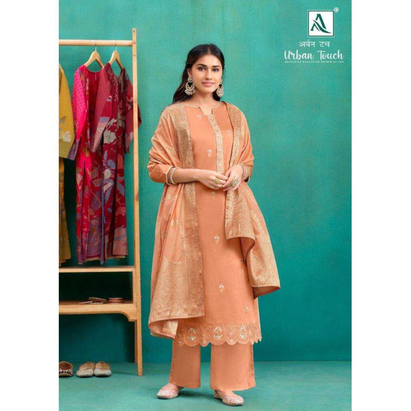  Urban Touch - Pakistani Style Jam Cotton Suit - Mustard Yellow