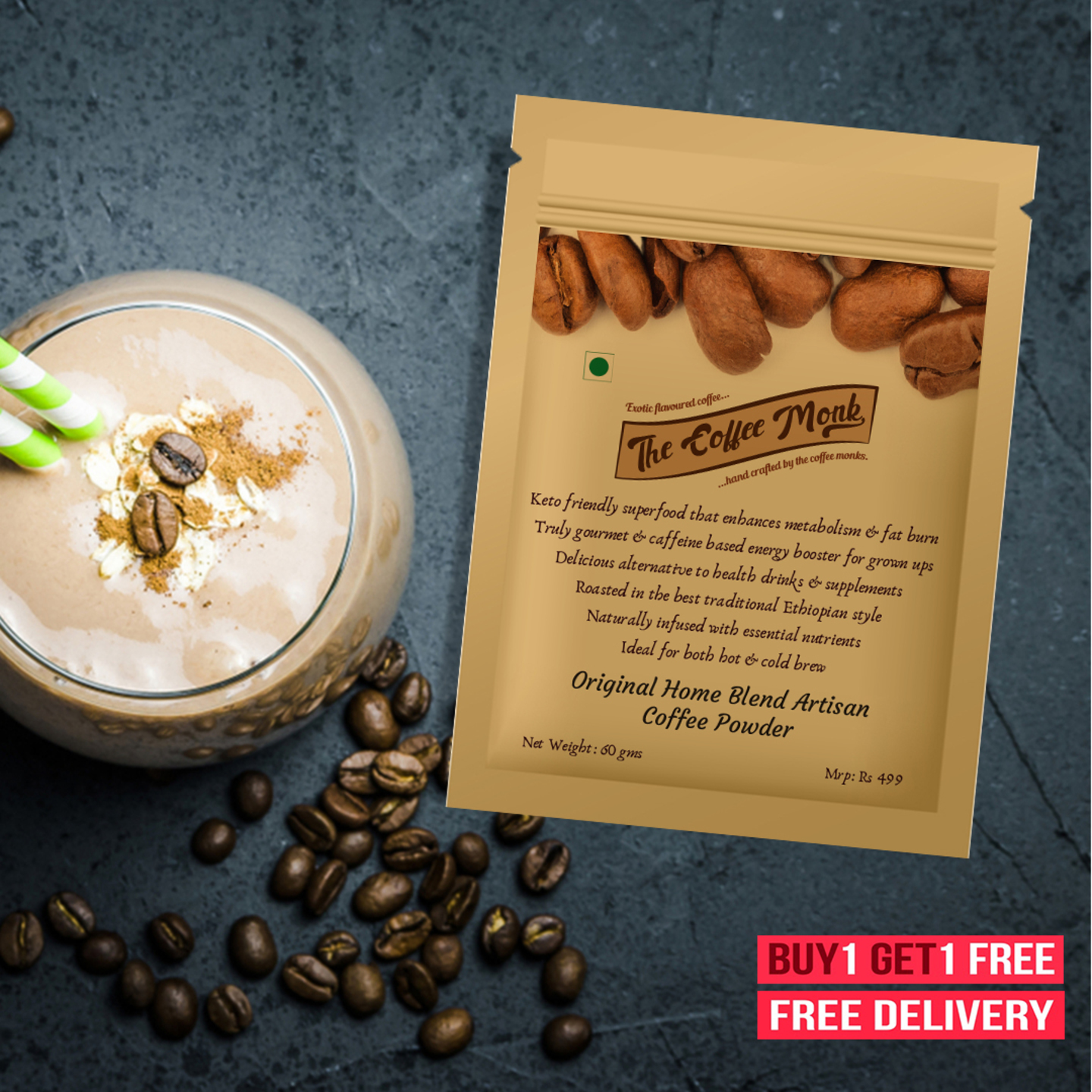 Original Home Blend Artisan Coffee Powder Buy 1 Get 1 Free