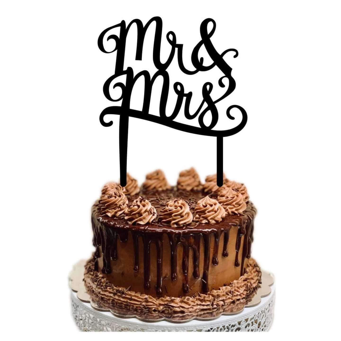 Mr & Mrs Cake Topper