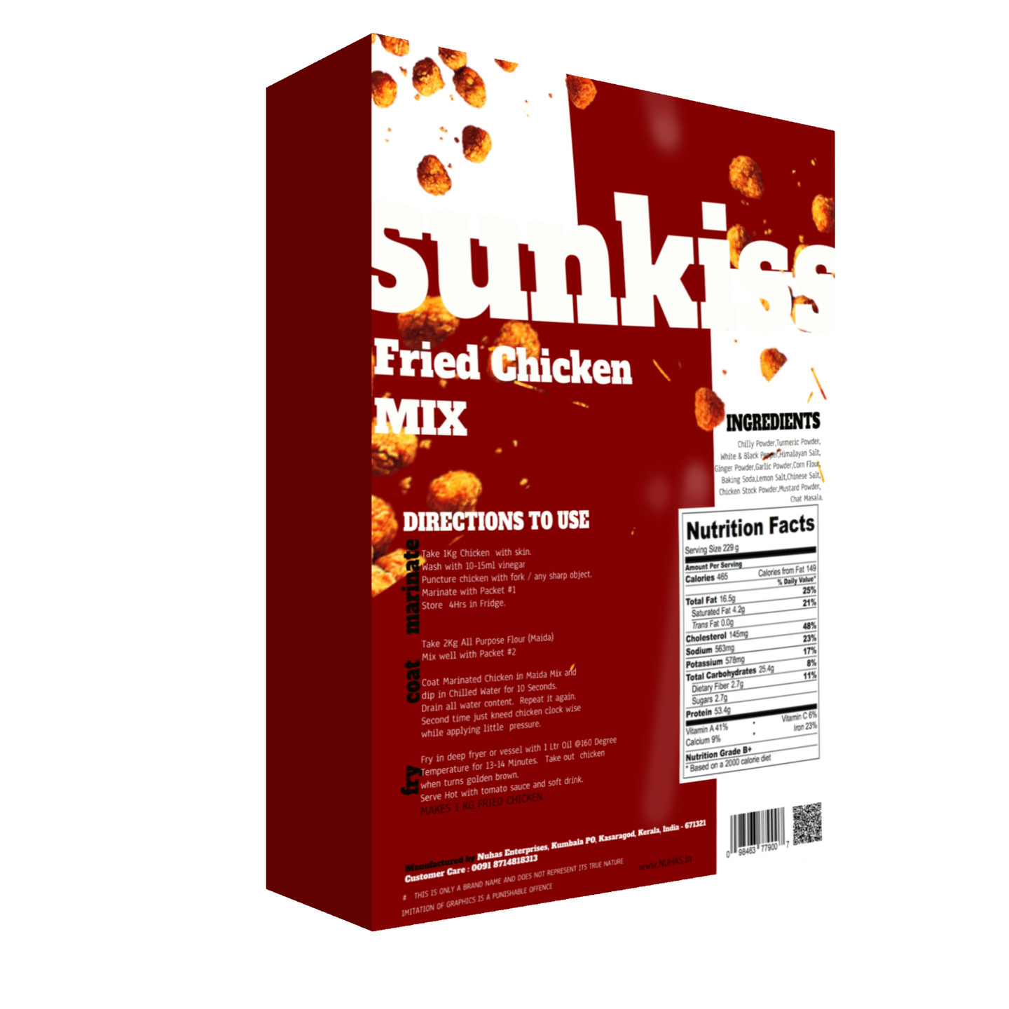 SUNKISS FRIED CHICKEN - RETAIL PACK 12s