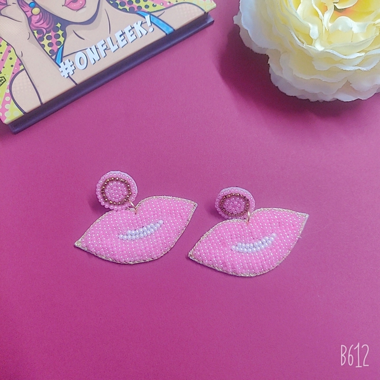 The Pink Lips Earring