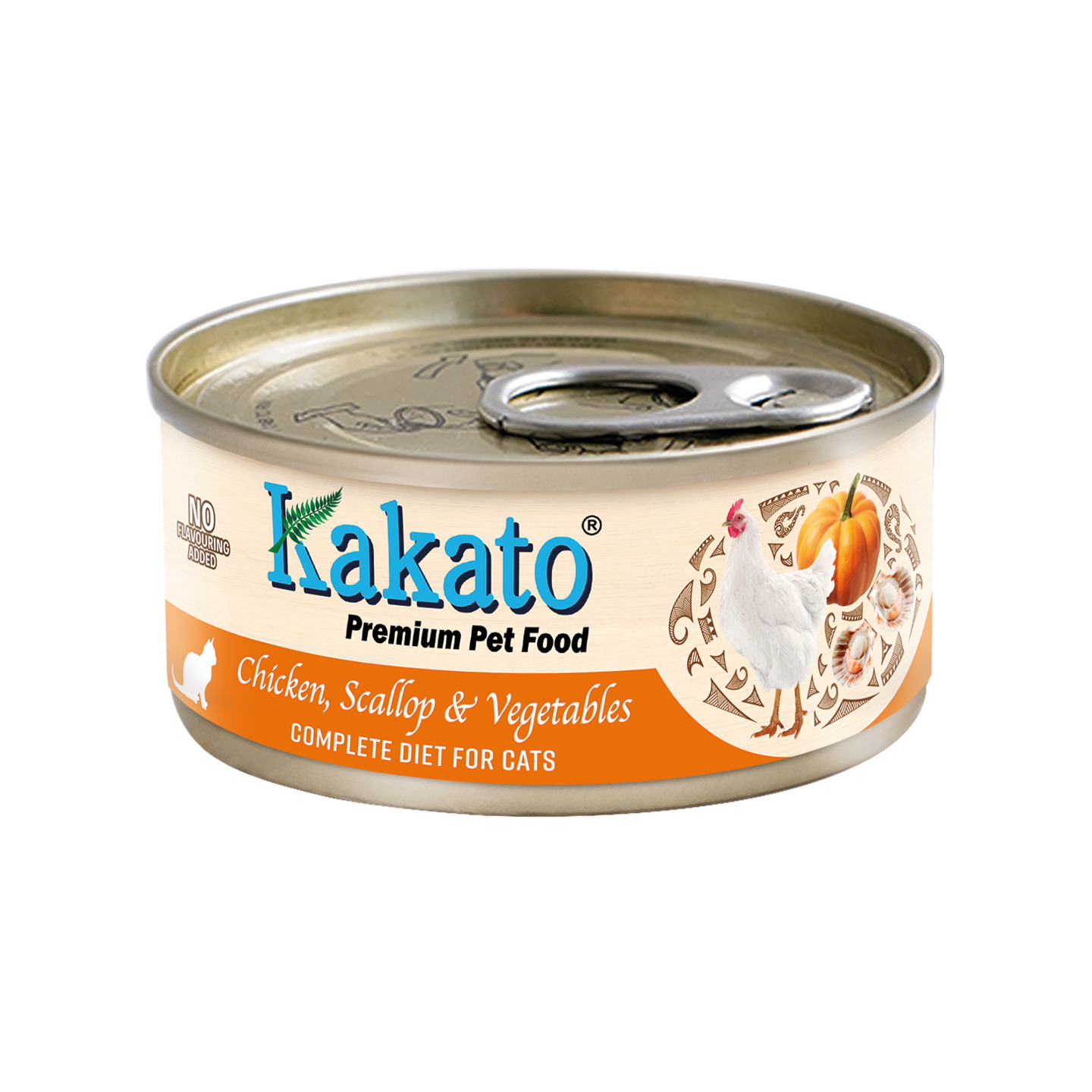 [Kakato] Chicken, Scallop & Vegetables 70g x 48tins (Complete Diet for Cats) Limited Ingredient