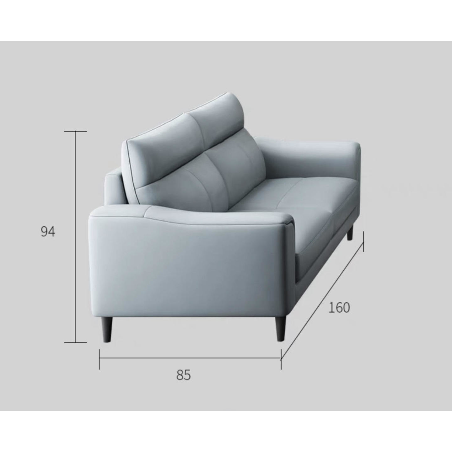 Nappa Premium Italian Sofa Contact Leather - Two Seater