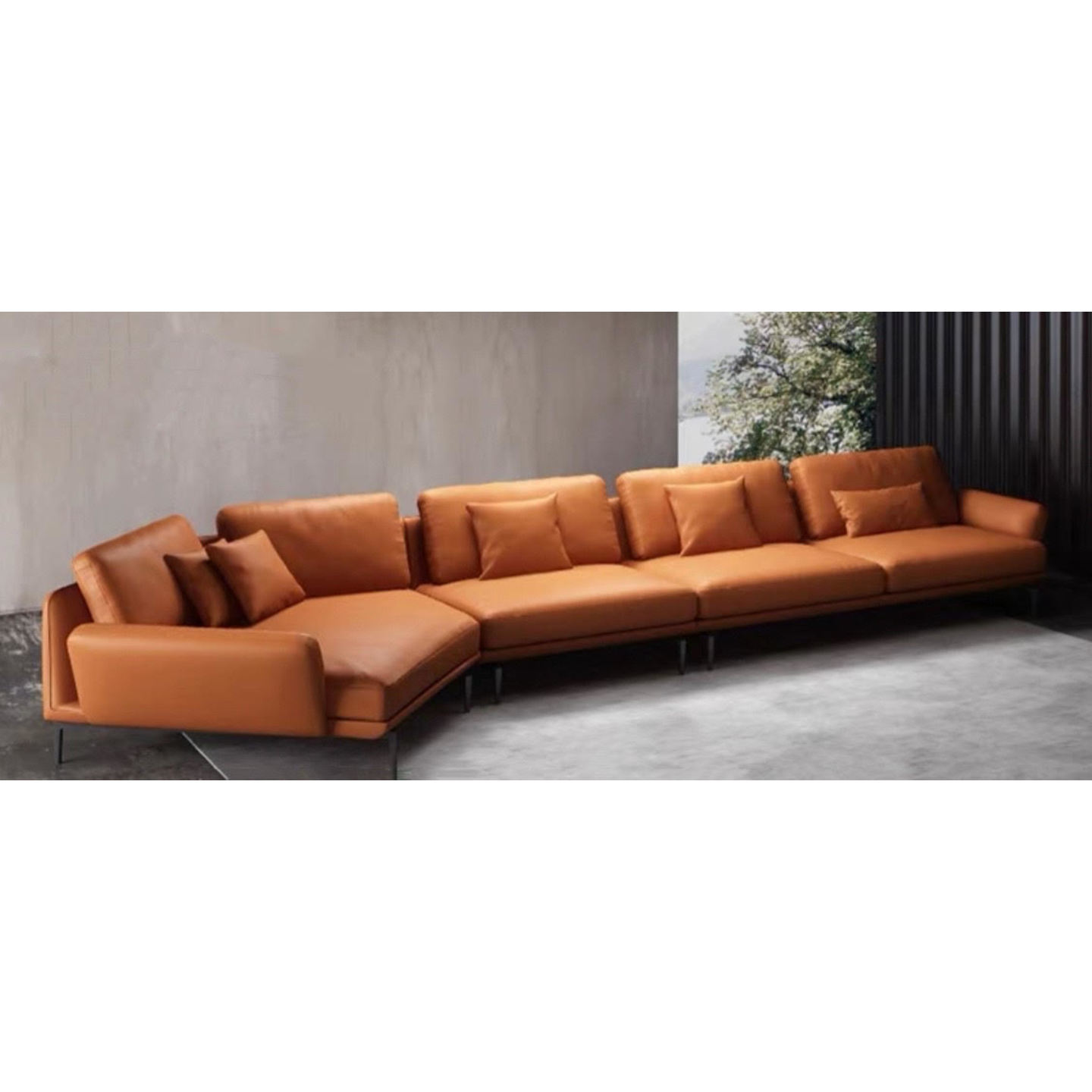 Nappa Italian Modern Luxury Sofa - Special Queen Edition 3 + Mid + Concubine Seat