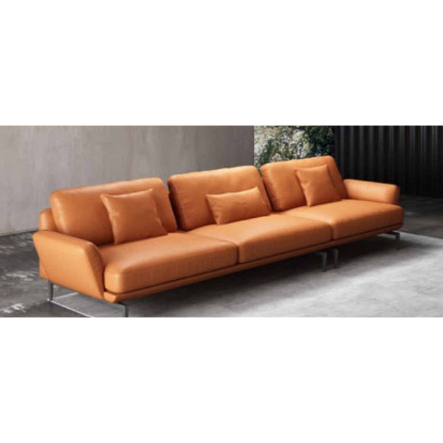 Nappa Italian Modern Luxury Sofa - 4 Seater 246cm