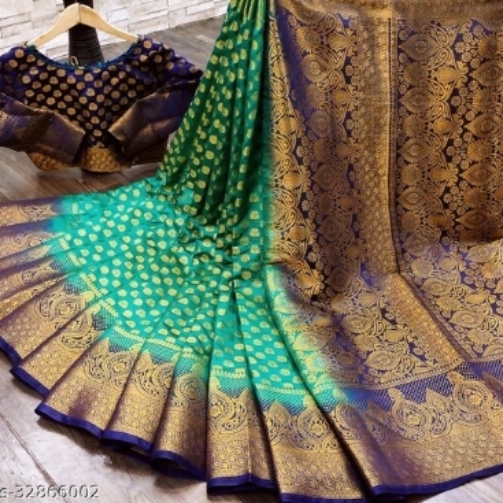 Banarsi Silk saree with unstitched blouse