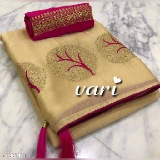 Attractive moss chiffon women saree