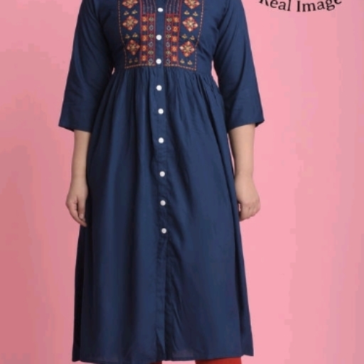 Rayon embroidery Kurti