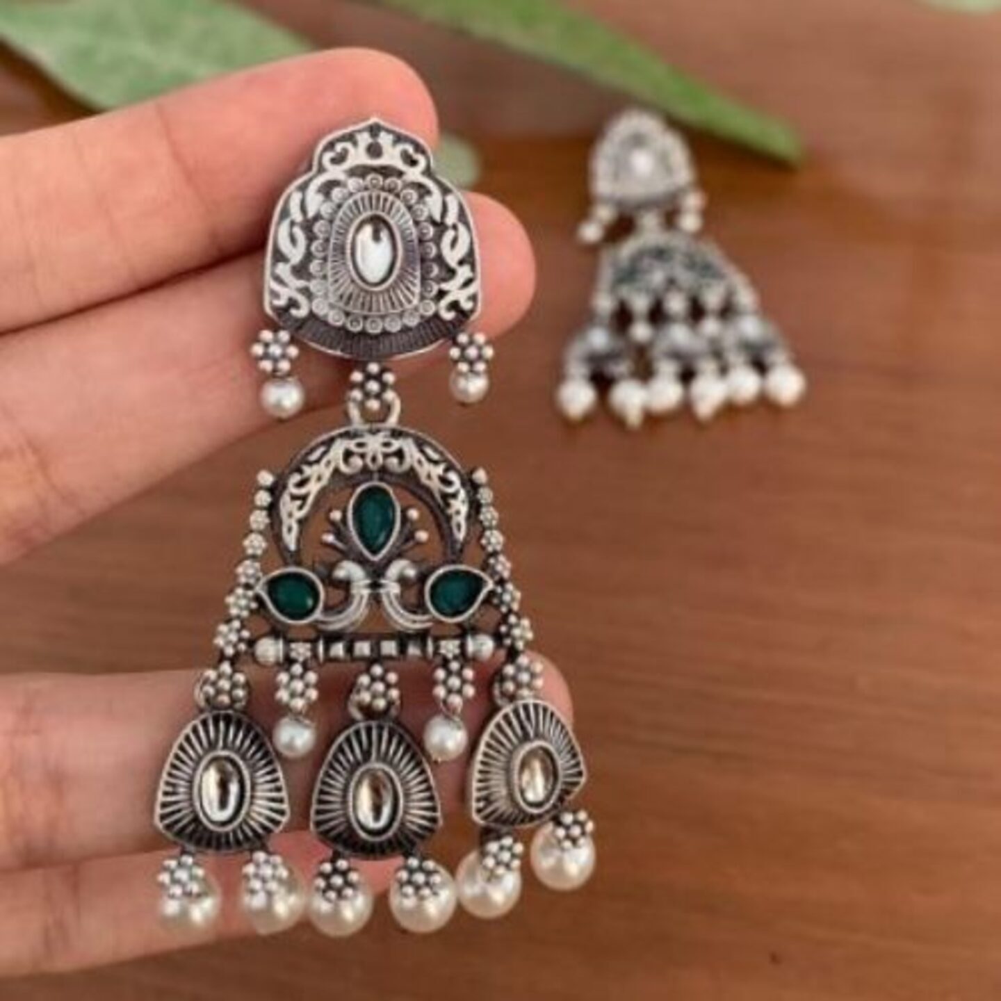 Anushree Oxidized Earring