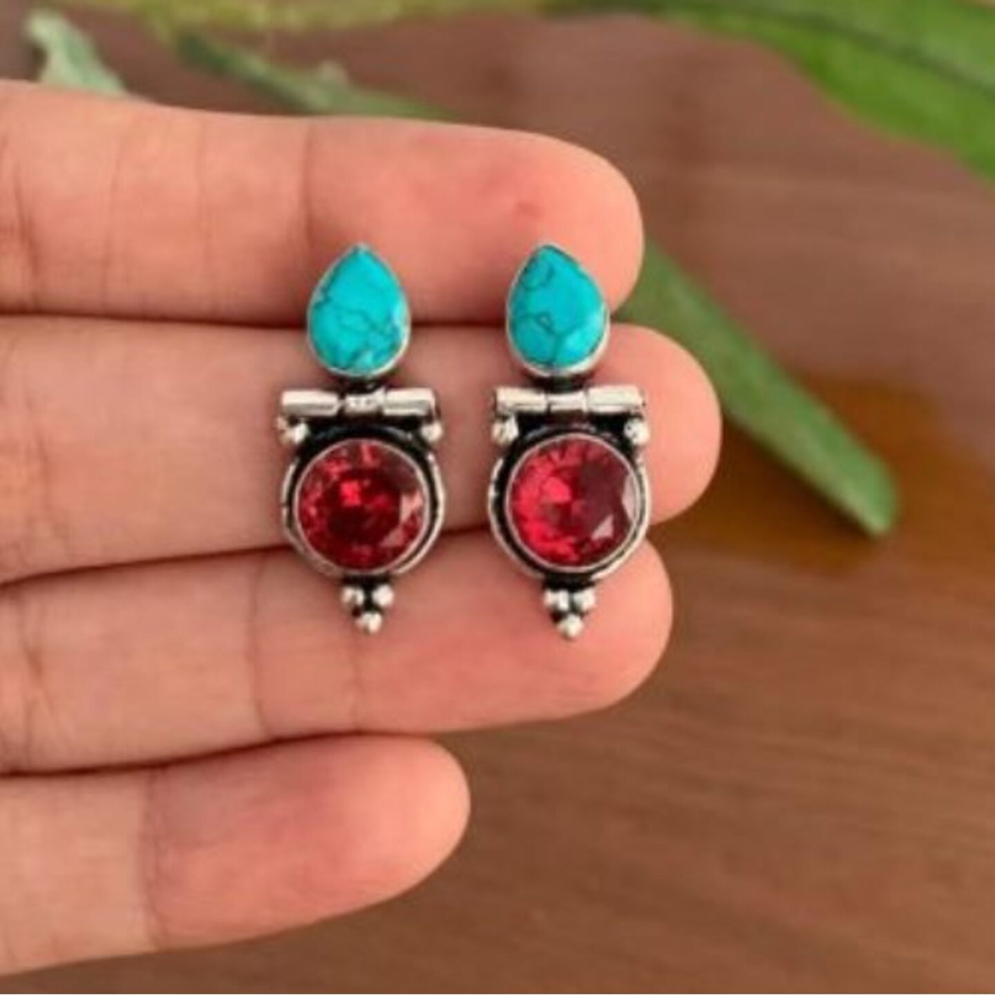 Kiran Oxidized Earring