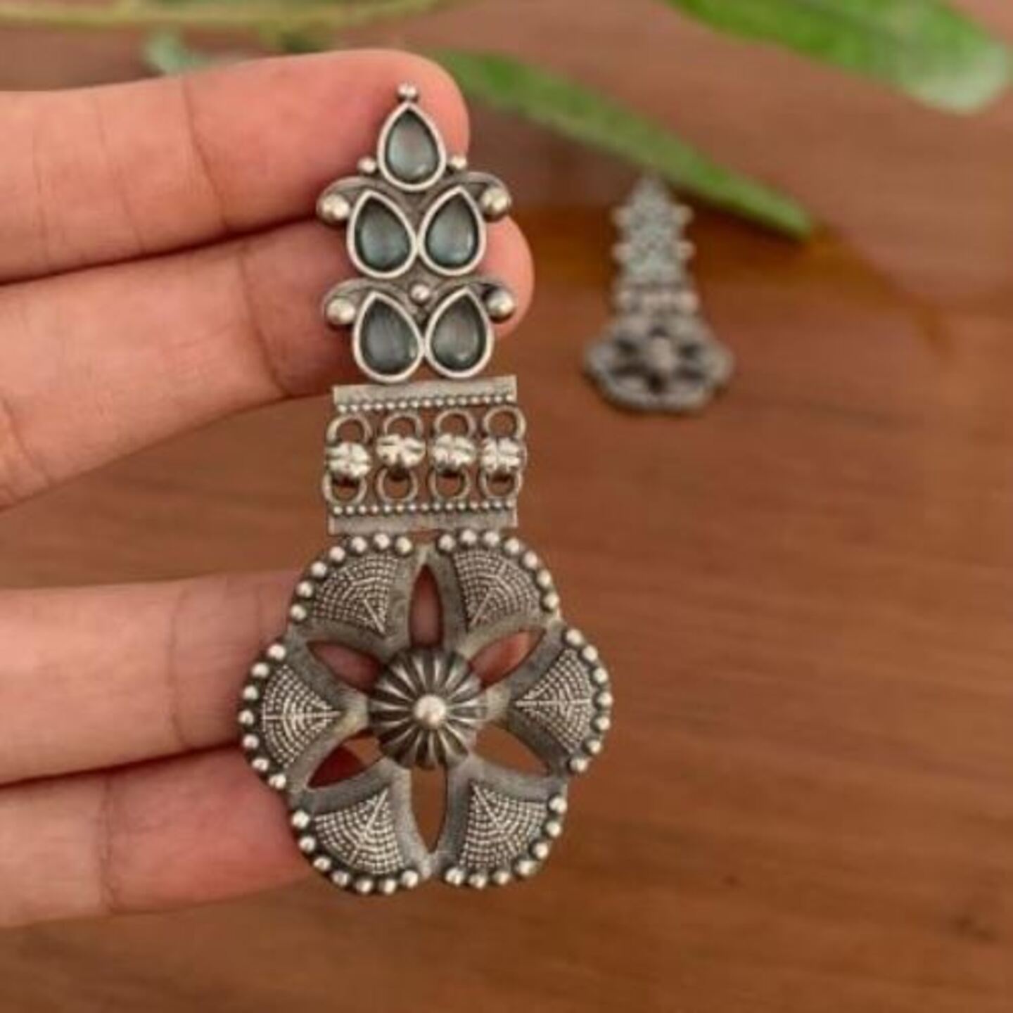 Numaya Oxidized Earring