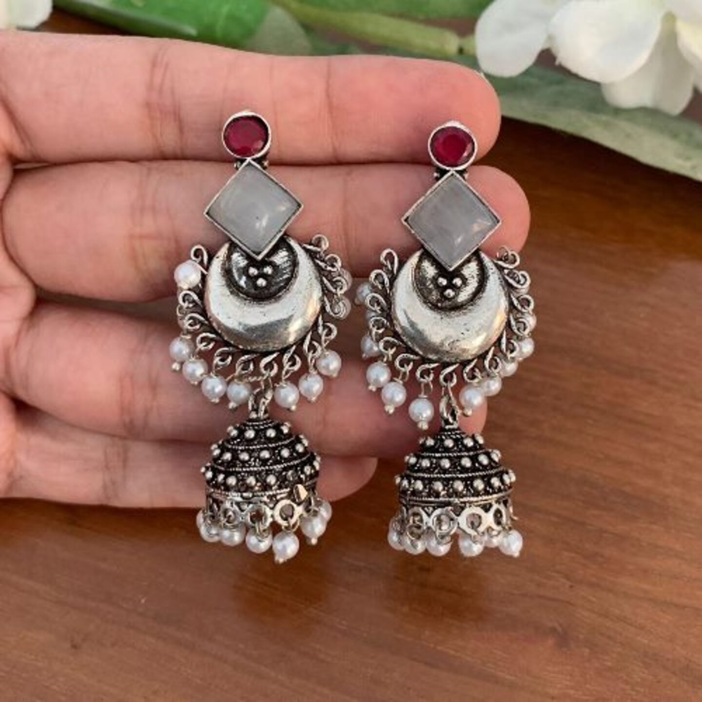Binal Oxidized Earring