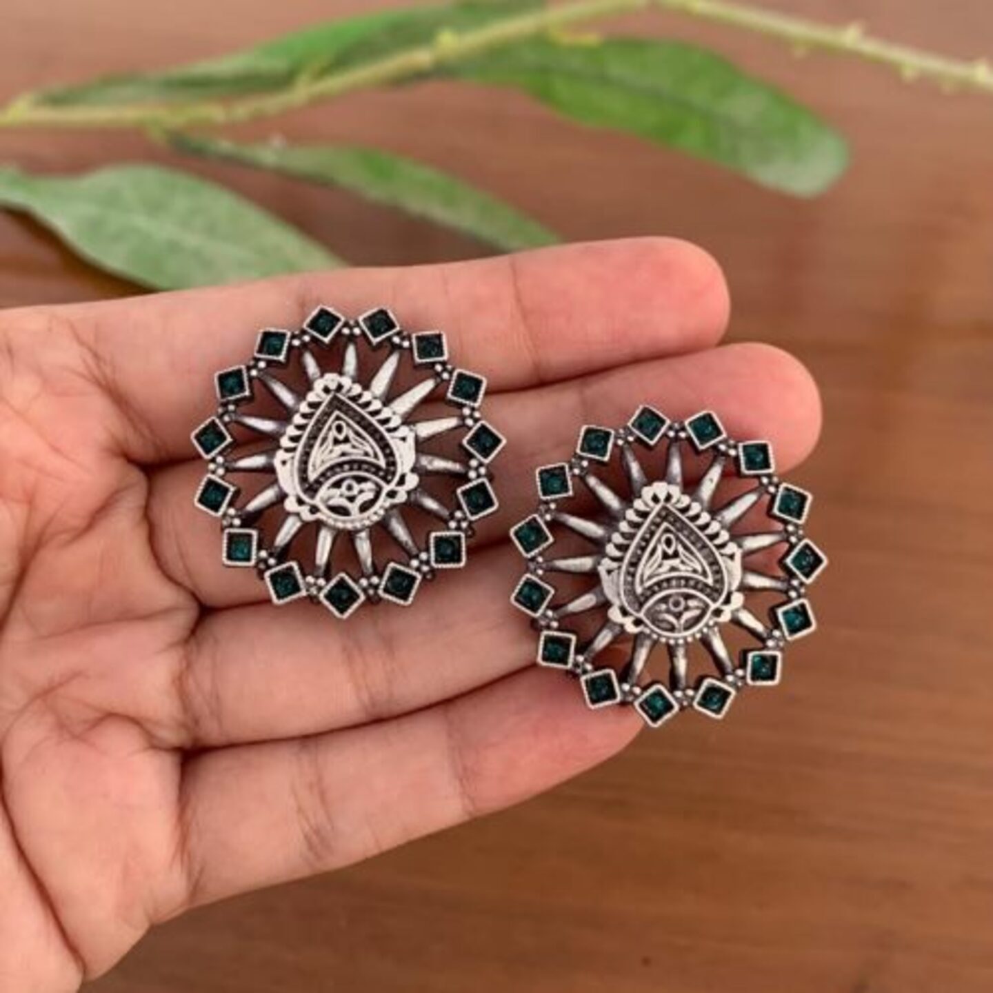 Ela Oxidized Earring
