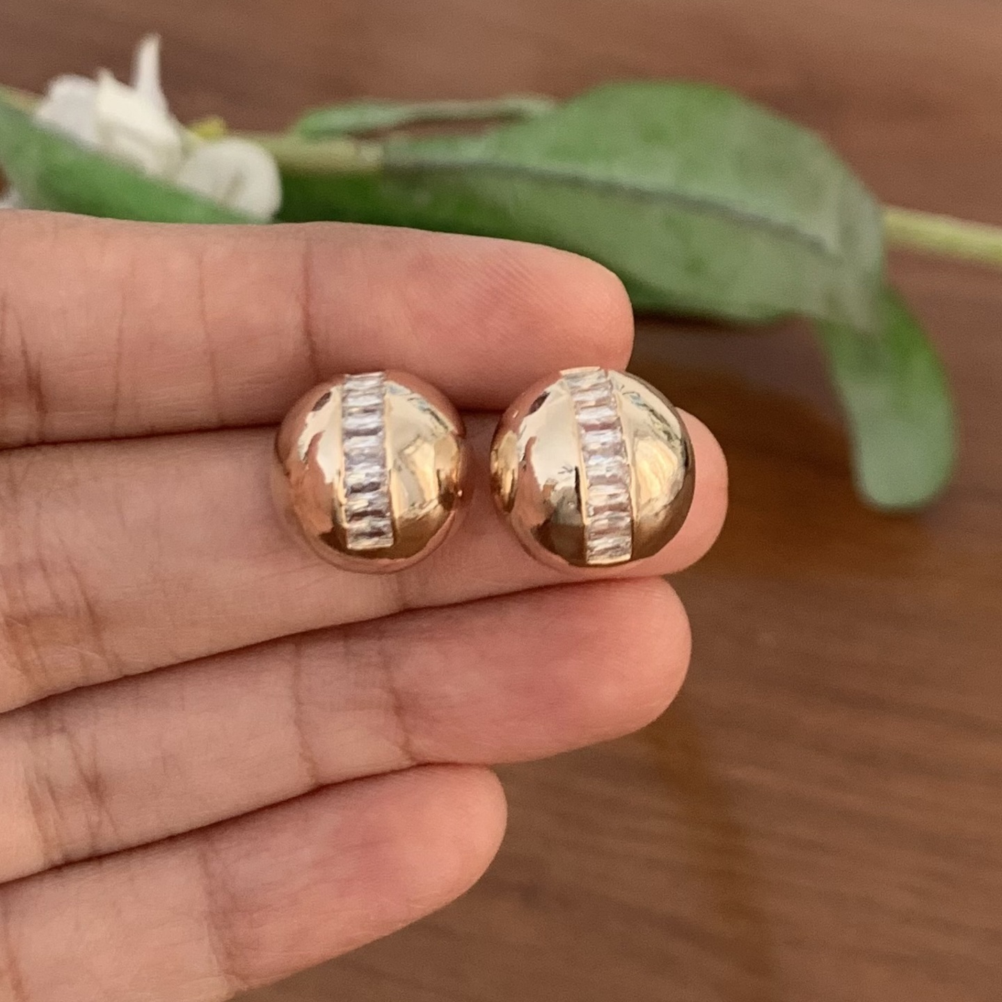 Parineeti CZ Stud Earring - Gold
