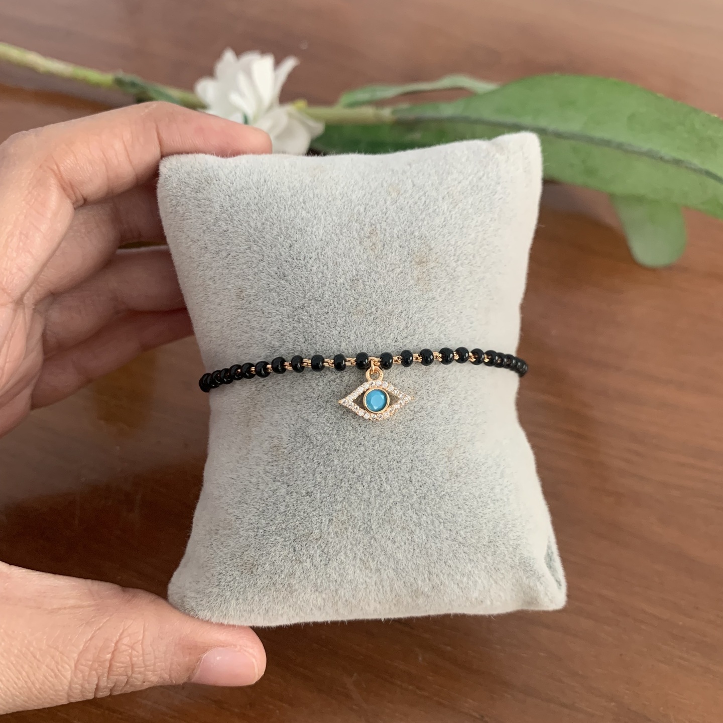 Nazar Evil Eye Mangalsutra Bracelet - Gold