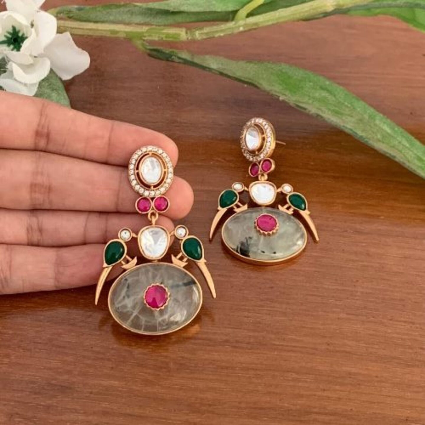 Ziva Earring - Tanjore Collection