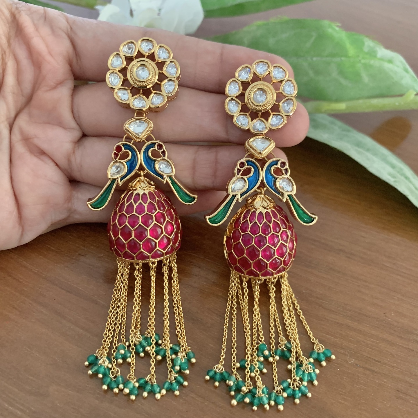 Morini Kundan Jhumka Earring