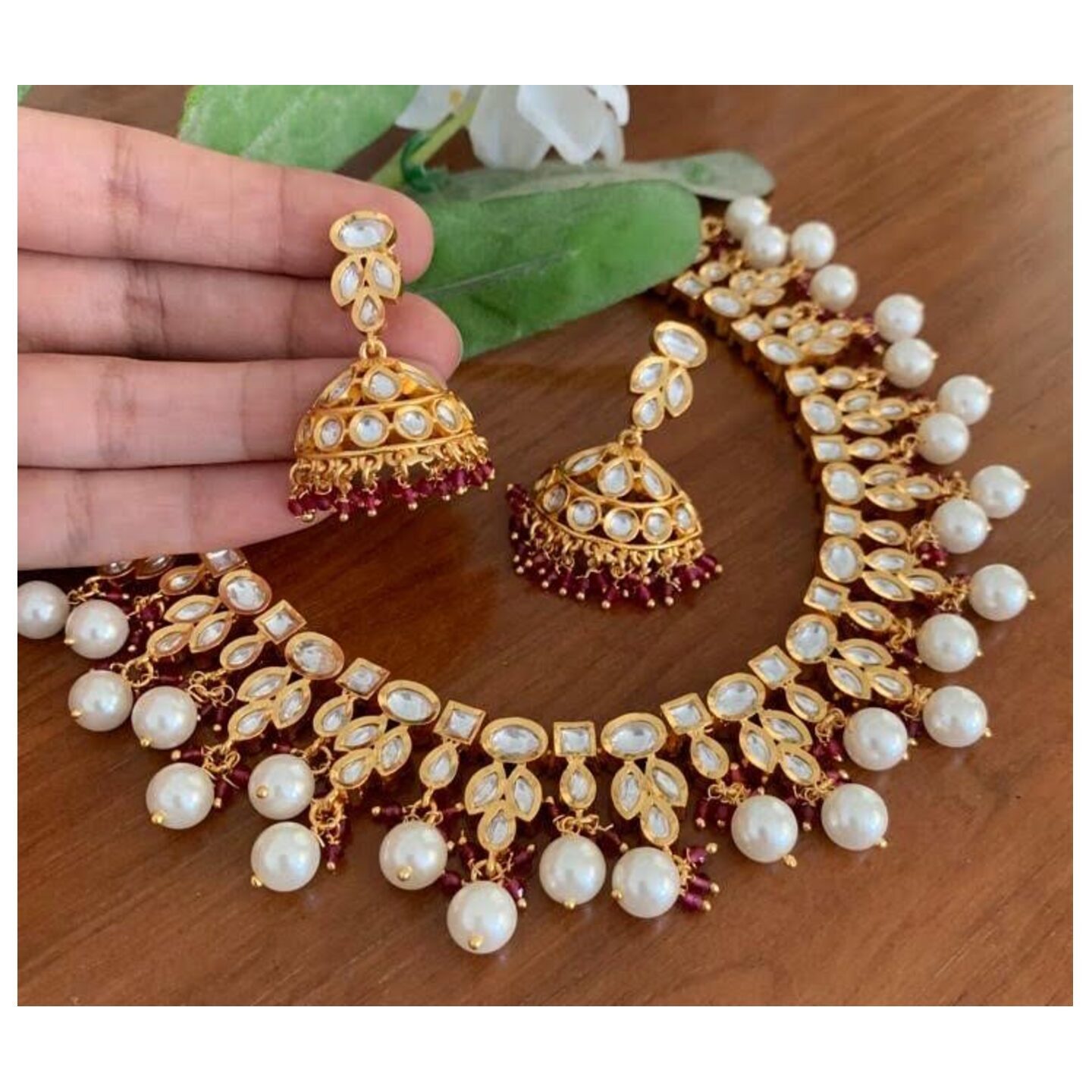 Anamika Moti Polki set