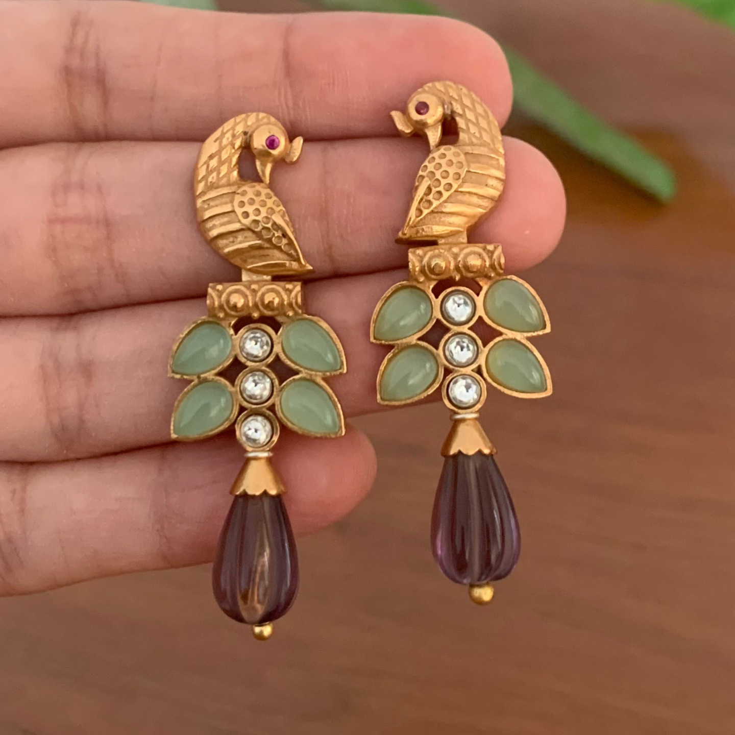 Natalia Earring - Aqua BluePurple