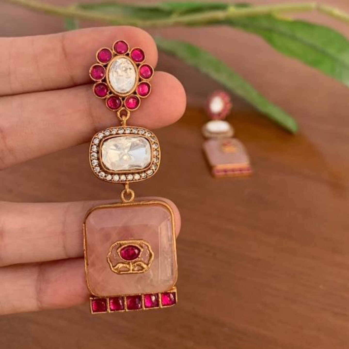 Vrishti Earring - Tanjore Collection