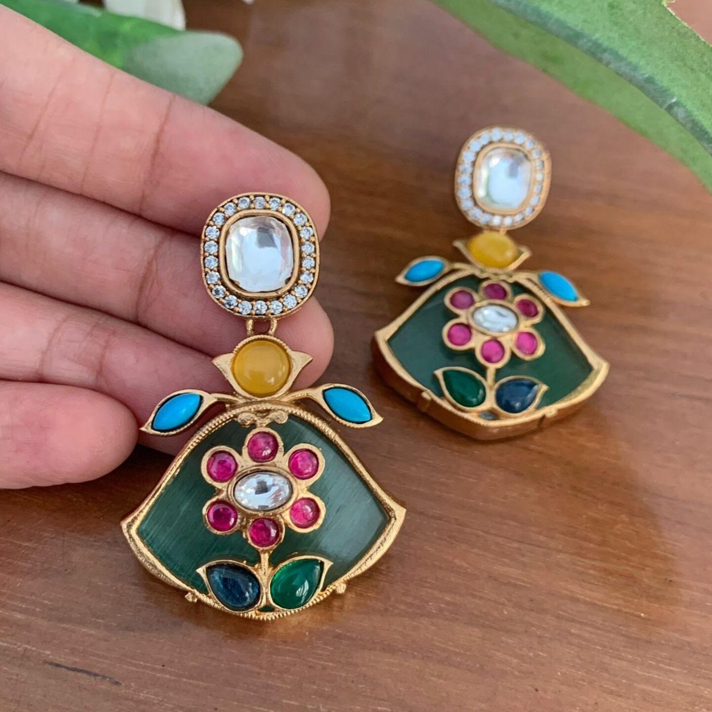 Anika Earring - Tanjore Collection
